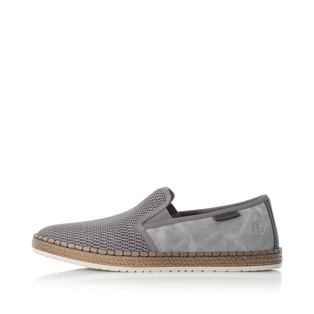 Rieker Herren Slipper stahlgrau