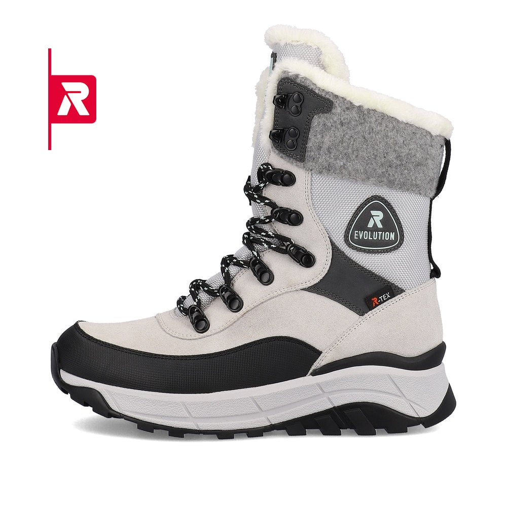 Rieker EVOLUTION Damen Stiefel creamy-white black