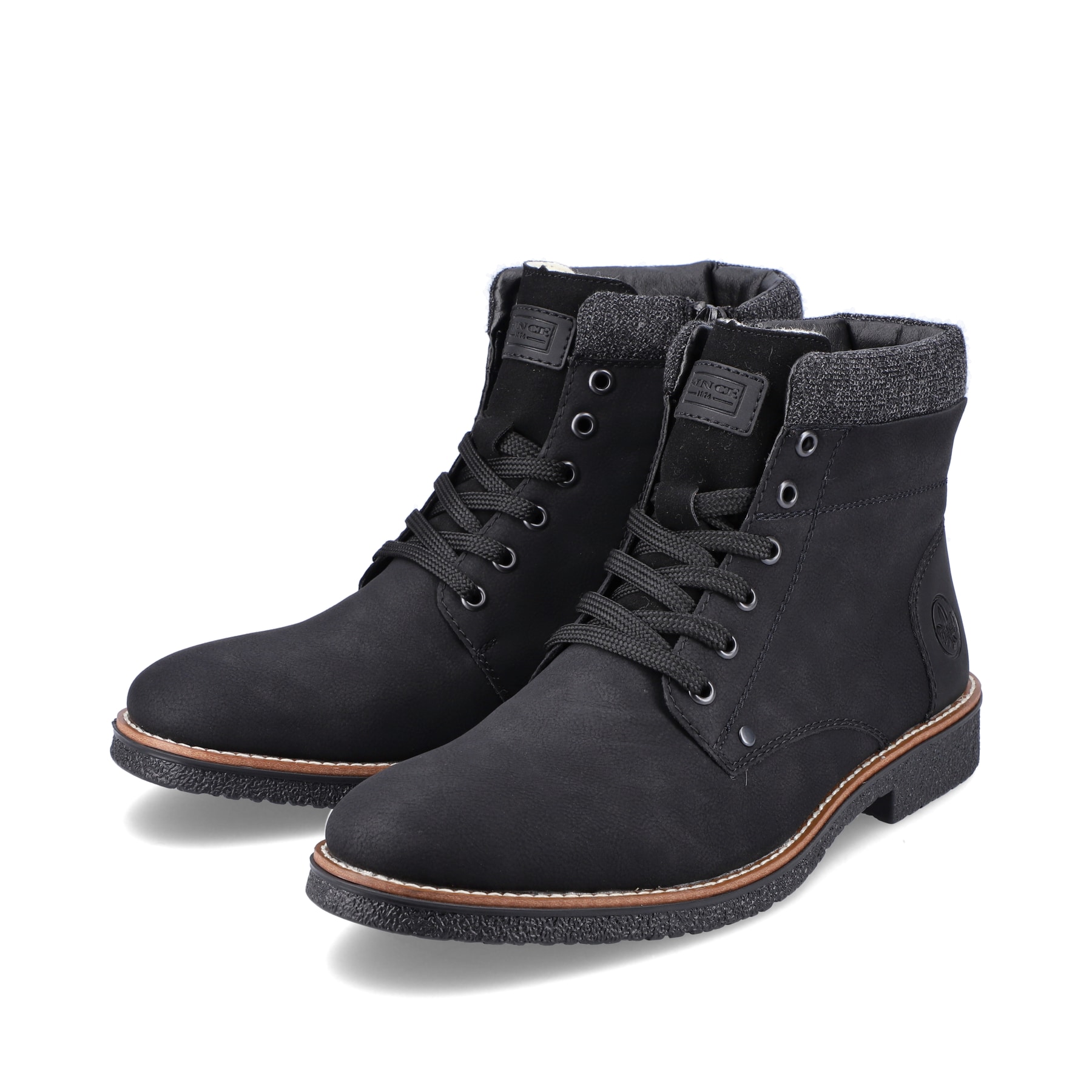 Rieker Herren Schnürstiefel tiefschwarz