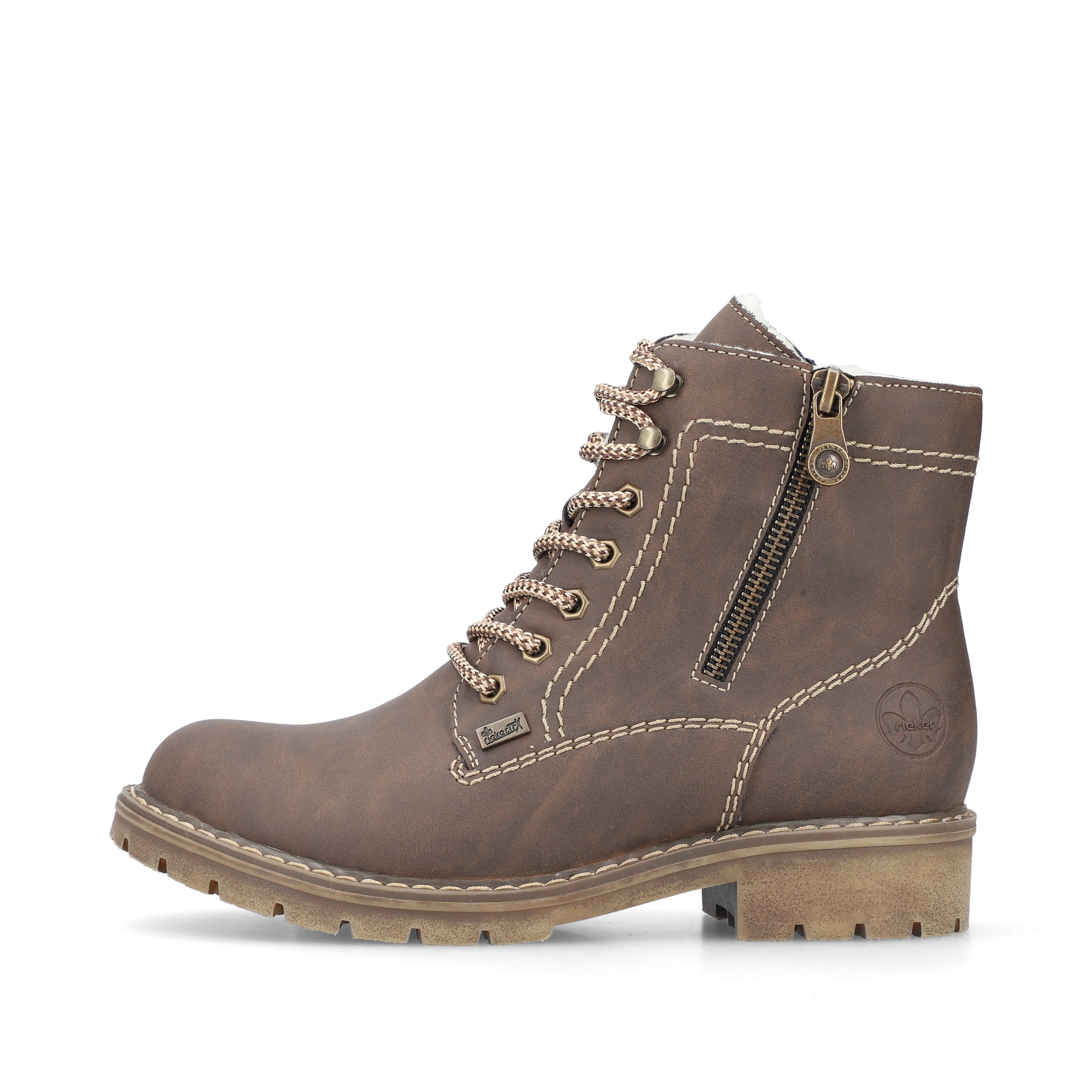 Rieker Damen Schnürstiefel schokobraun