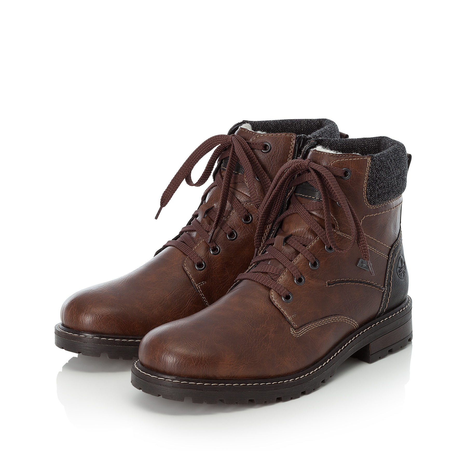 Rieker Herren Schnürstiefel kastanienbraun