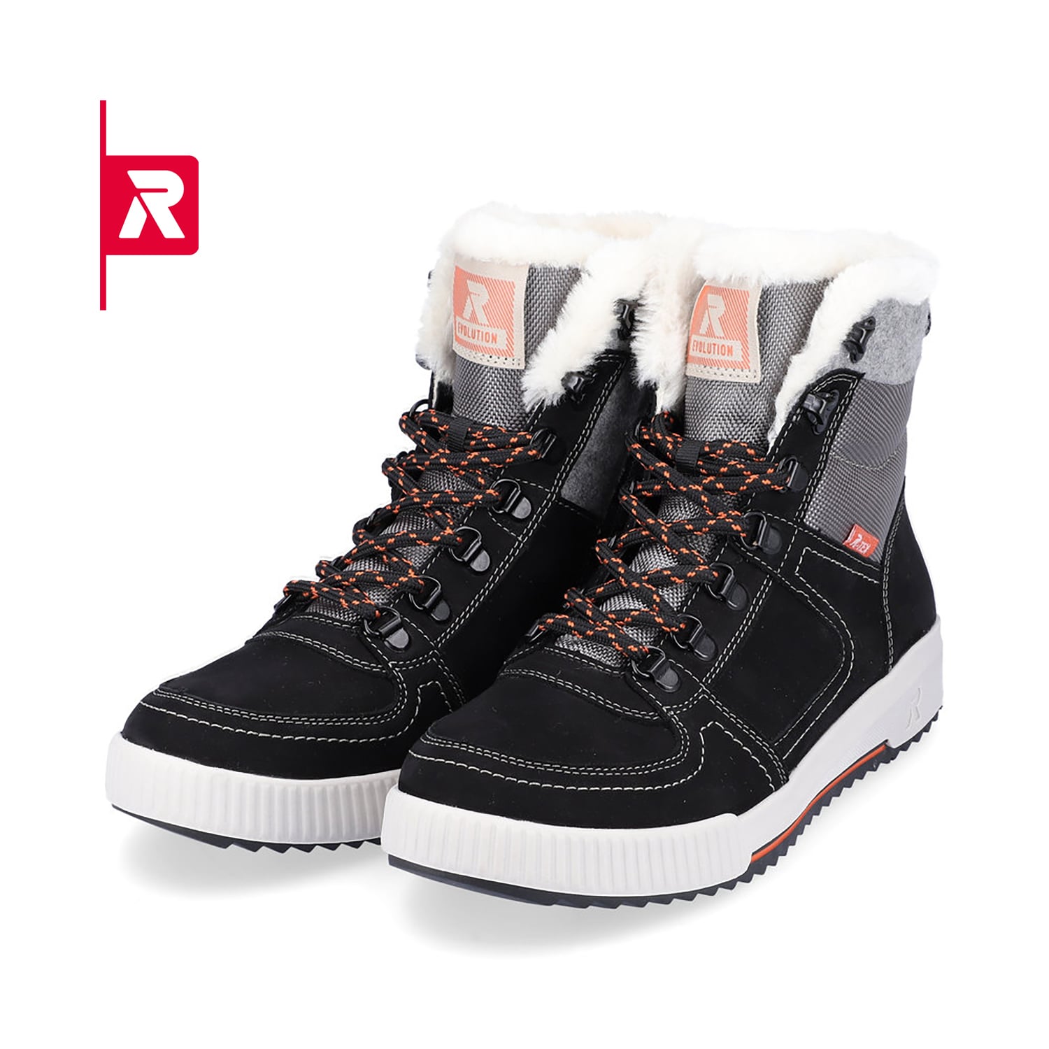 Rieker EVOLUTION Damen Stiefel deep-black stone-grey
