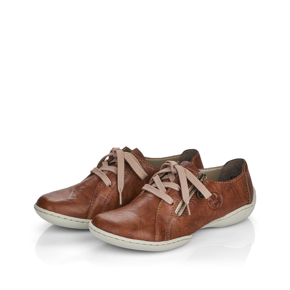 Rieker Damen Schnürschuhe kastanienbraun