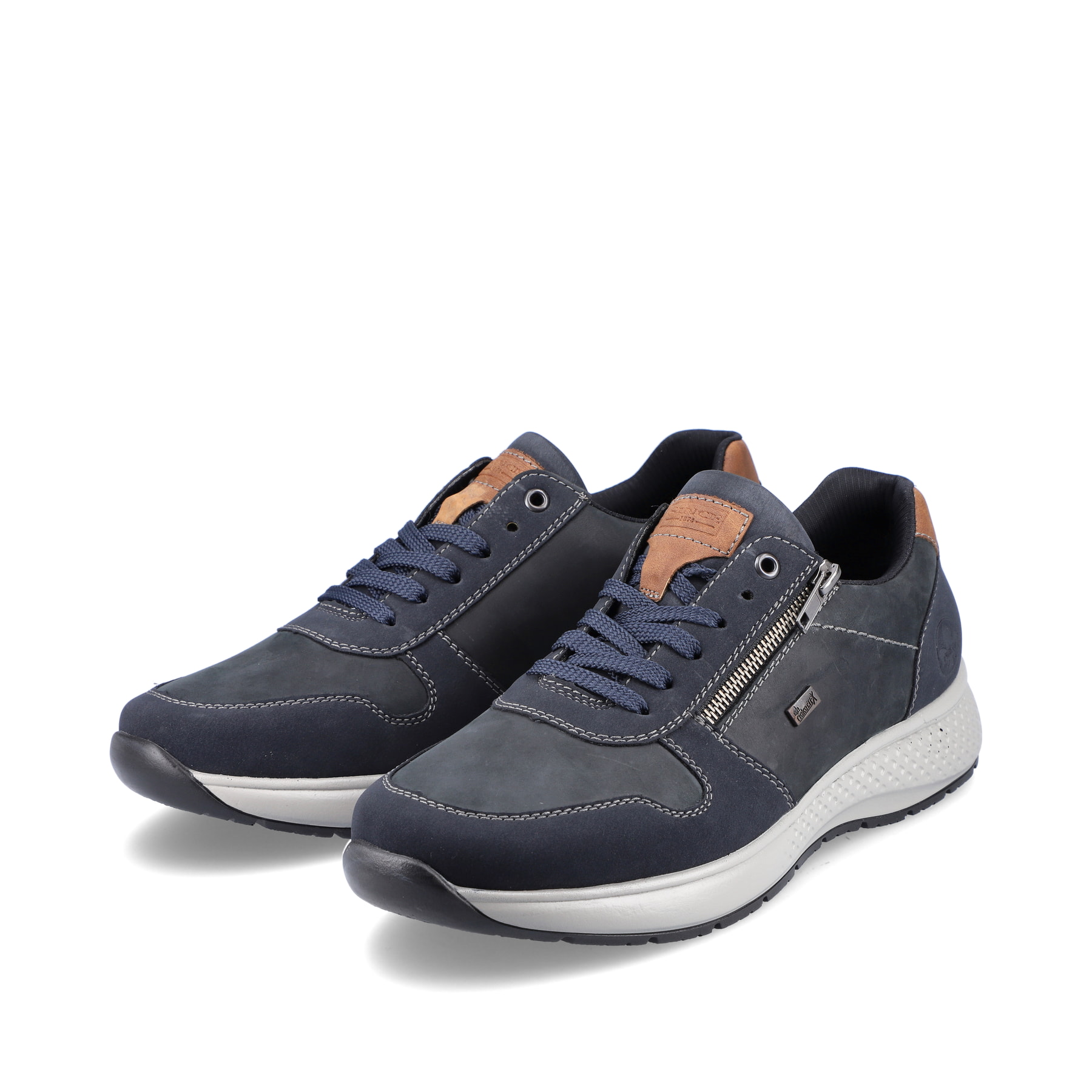 Rieker Herren Schnürschuhe blau-braun