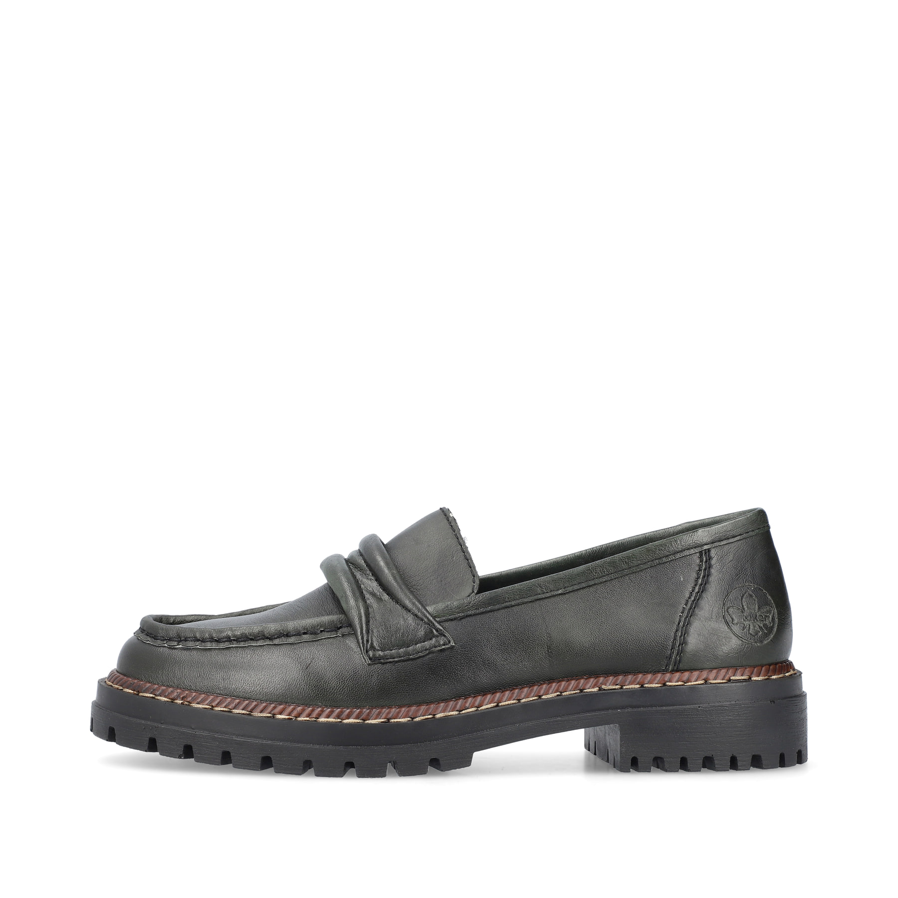 Rieker Damen Loafers armeegrün