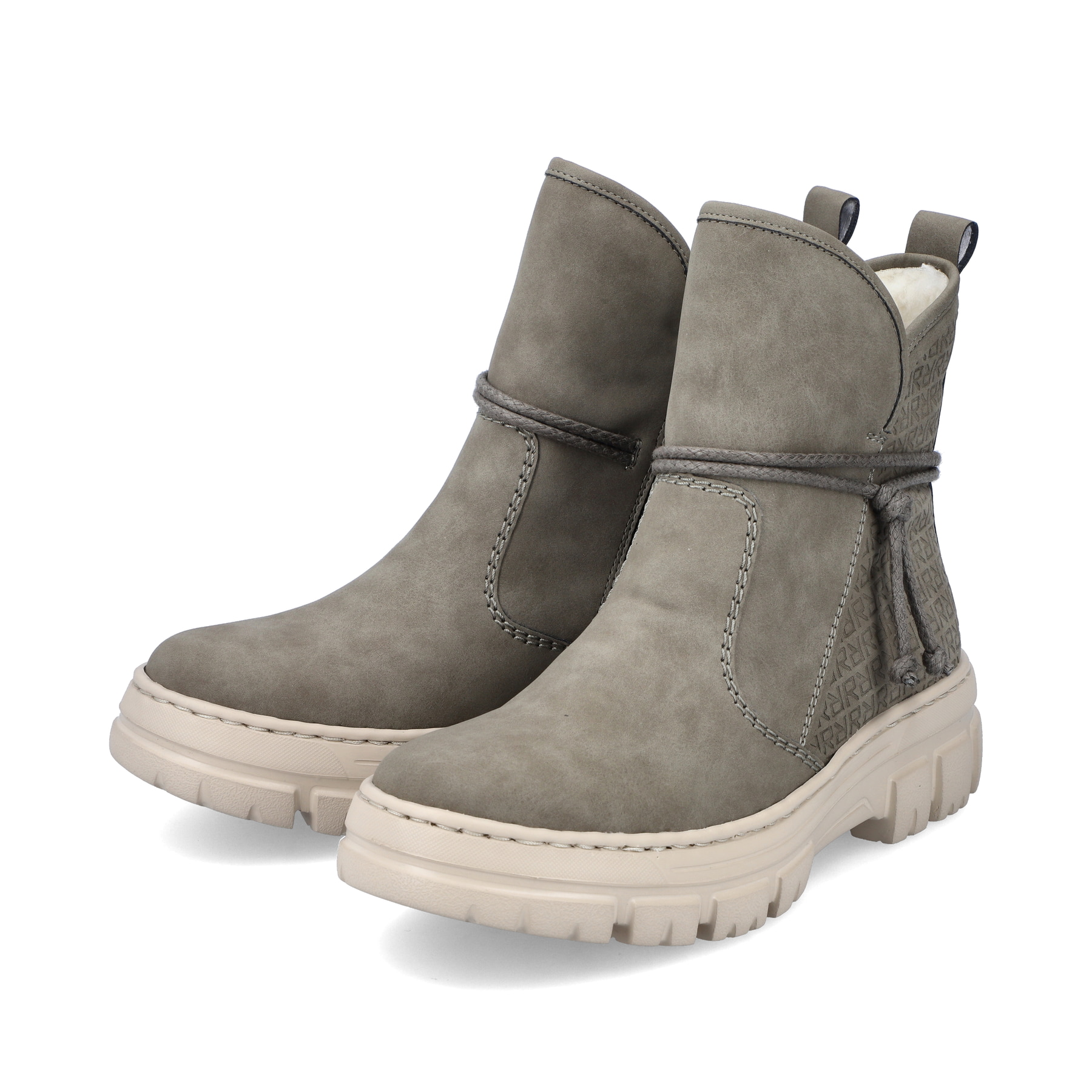 Rieker Damen Kurzstiefel graugrün