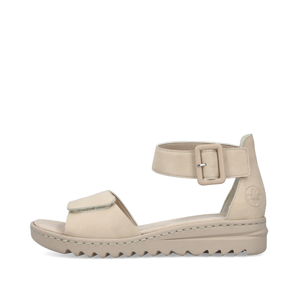 Rieker Damen Keilsandaletten hellbeige