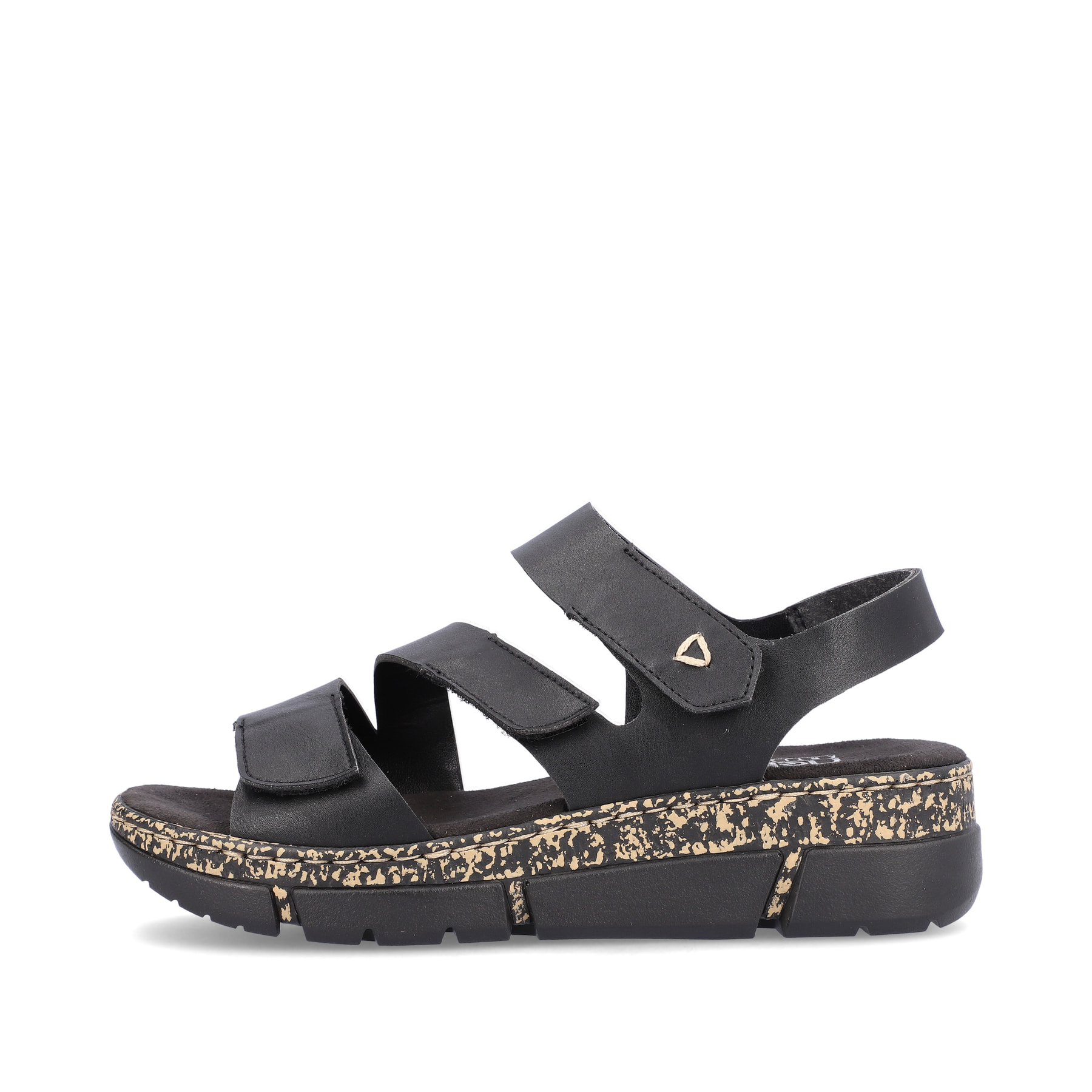 Rieker Damen Riemchensandalen asphaltschwarz