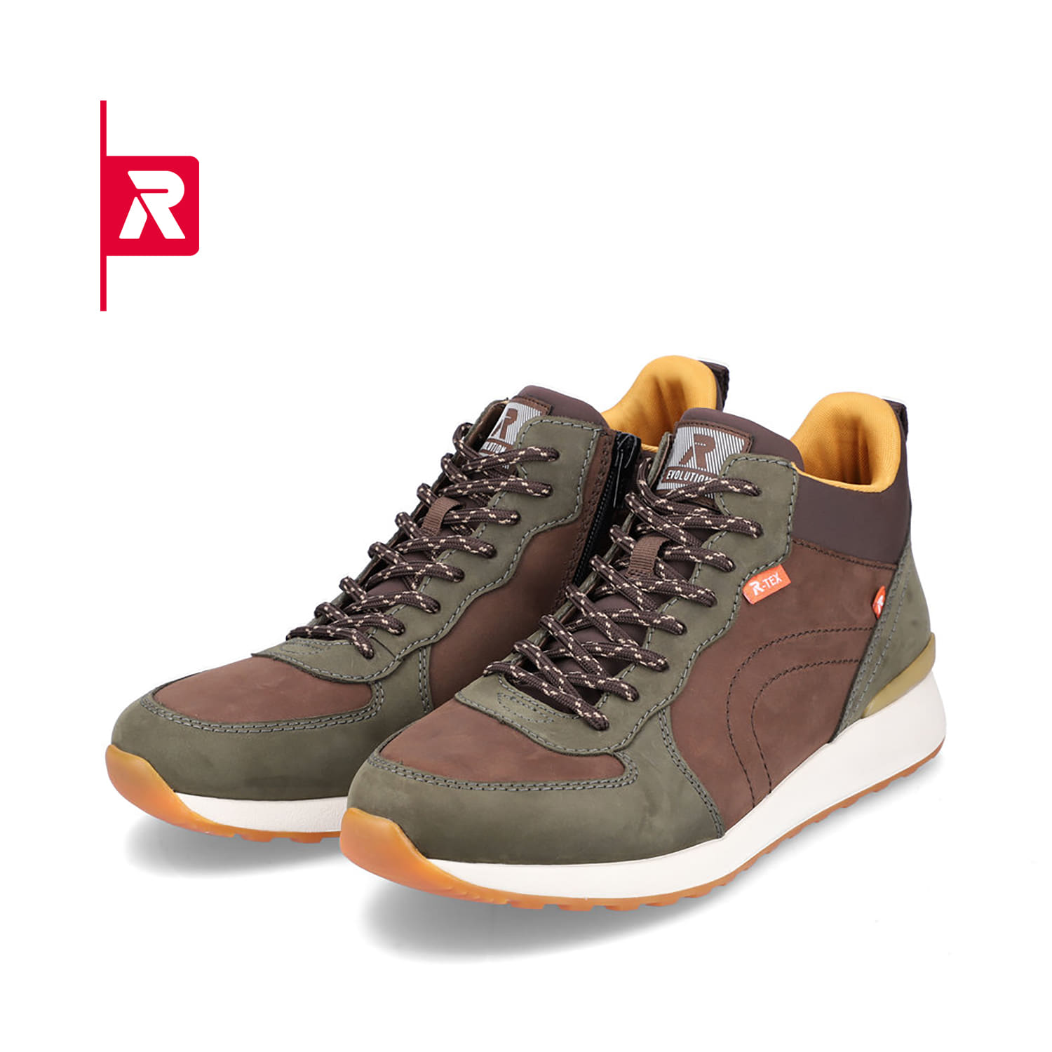 Rieker EVOLUTION Herren Sneaker khaki chocolate-brown