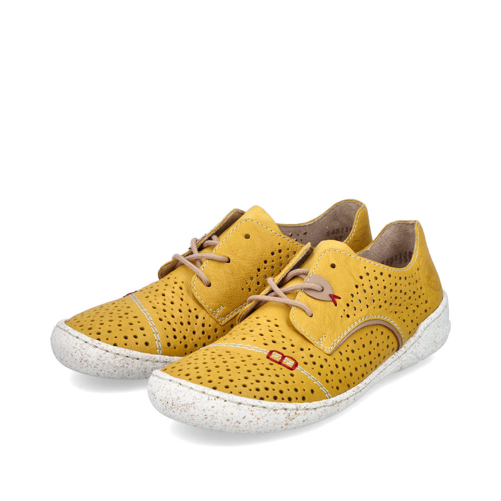 Rieker Damen Schnürschuhe sonnenblumengelb