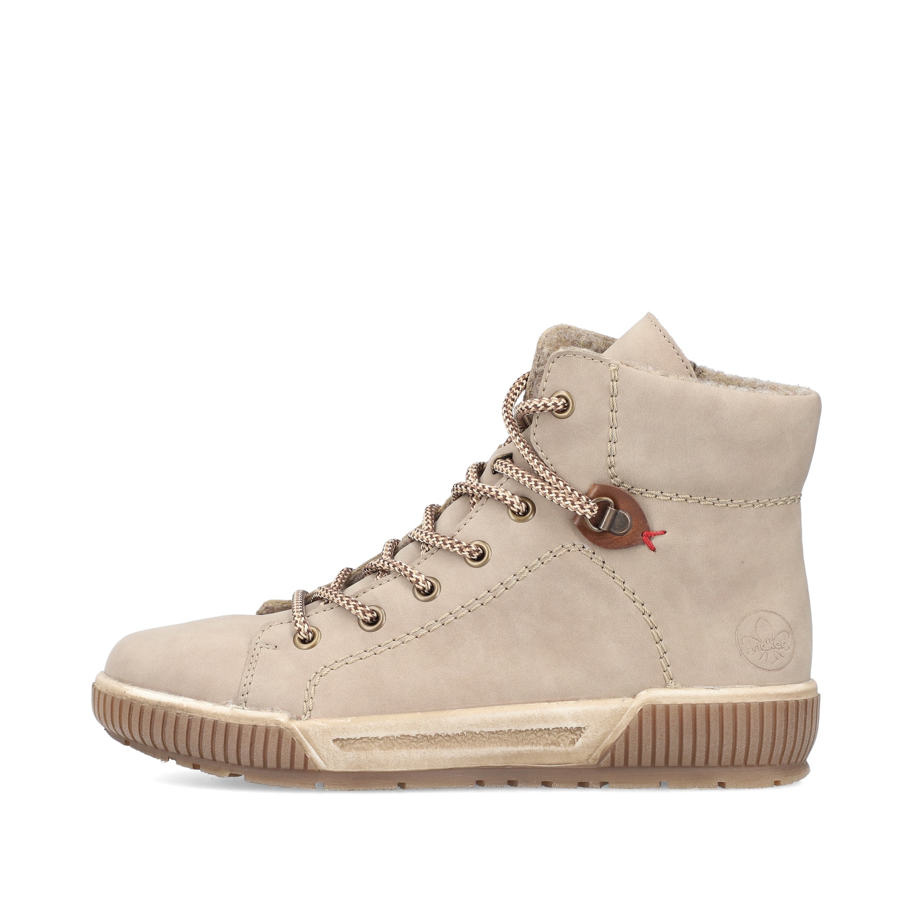 Rieker Damen Schnürstiefel cremebeige