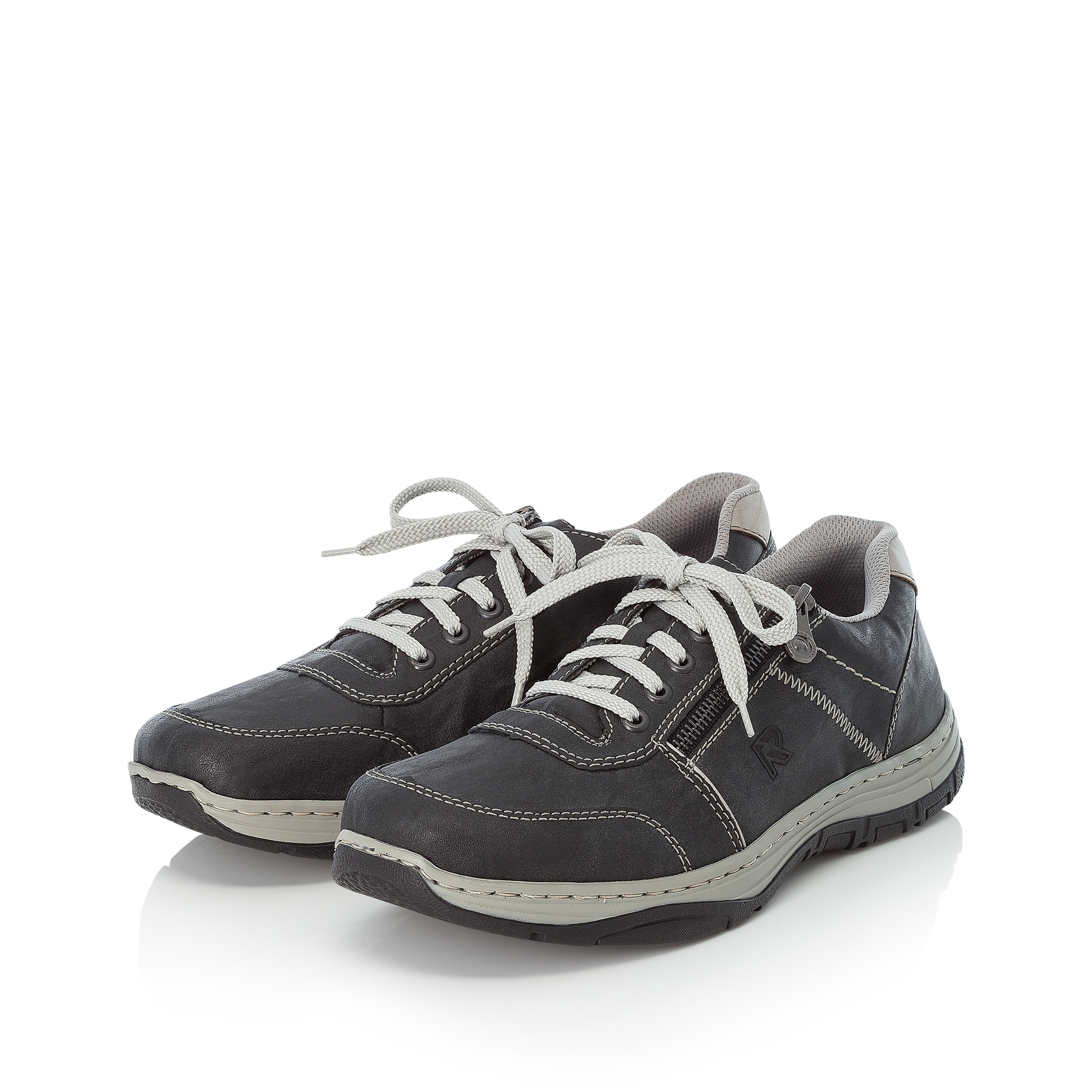 Rieker Herren Schnürschuhe stahlgrau-weiß