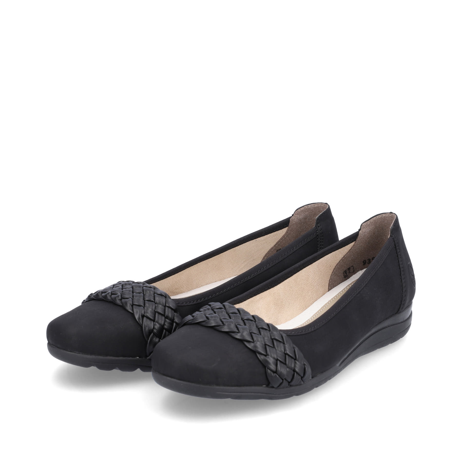 Rieker Damen Ballerinas nachtschwarz