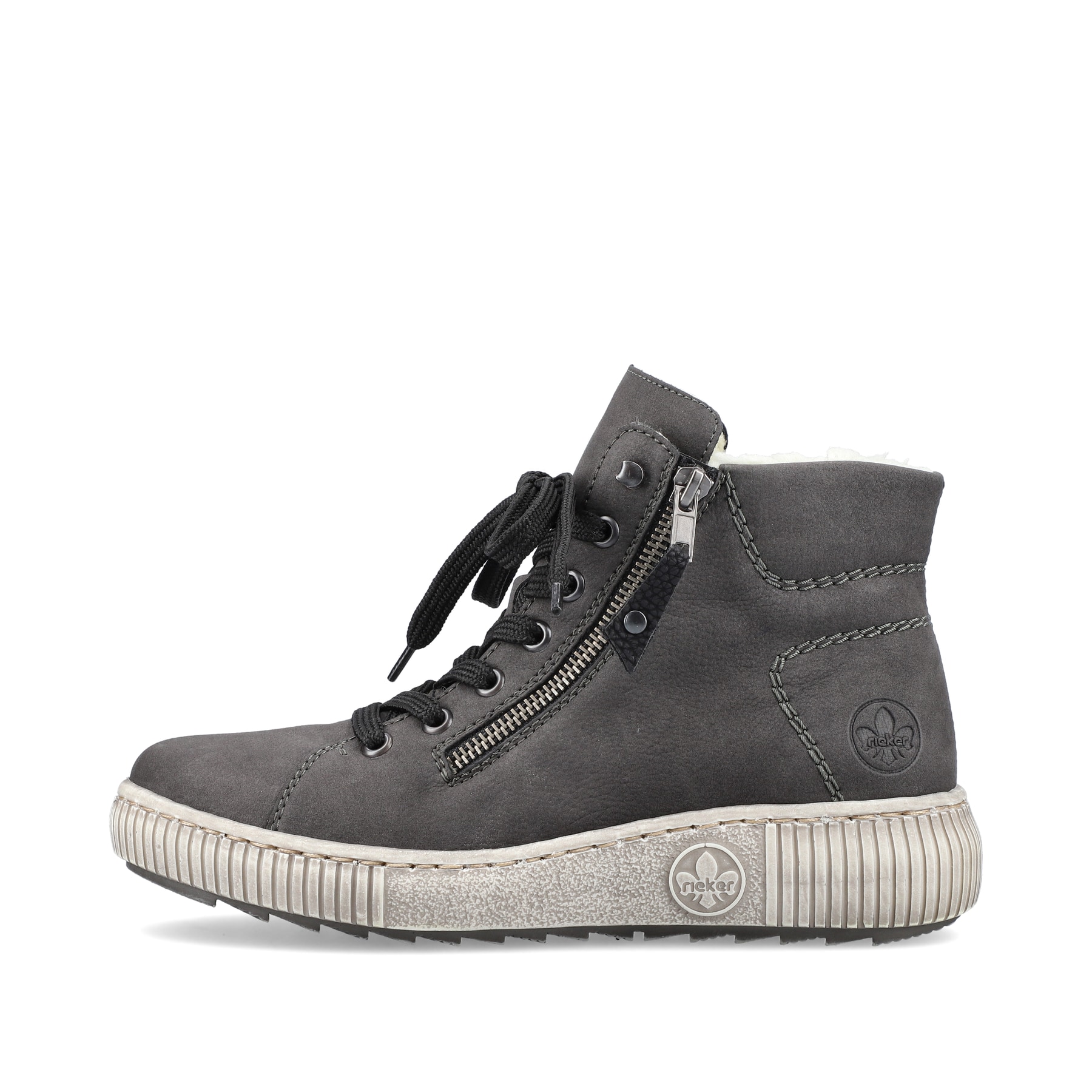 Rieker Damen Schnürschuhe asphaltgrau