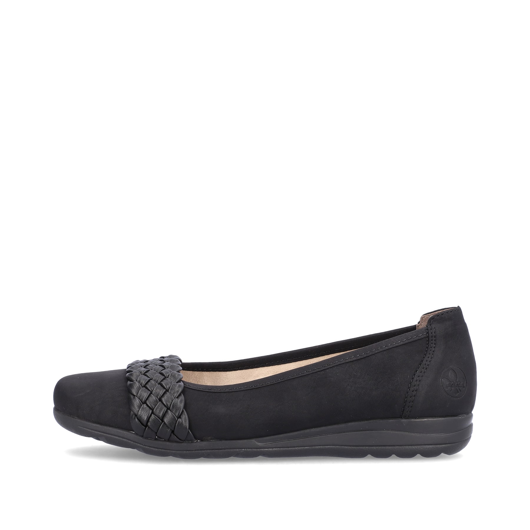 Rieker Damen Ballerinas nachtschwarz