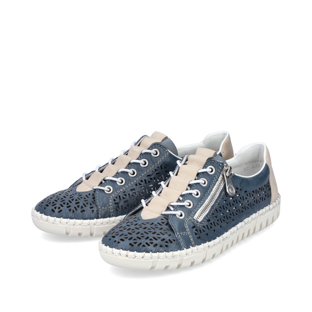 Rieker Damen Slipper meeresblau