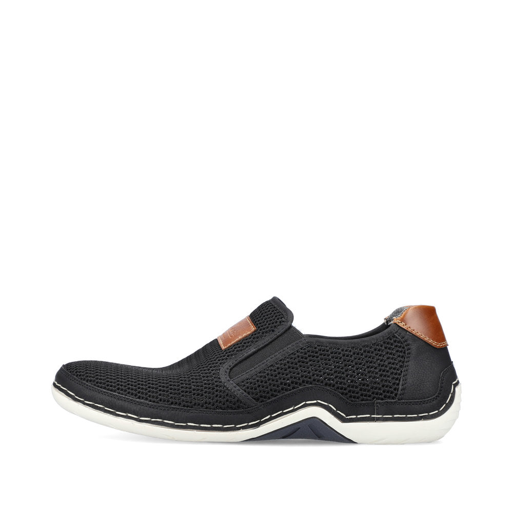 Rieker Herren Slipper tiefschwarz