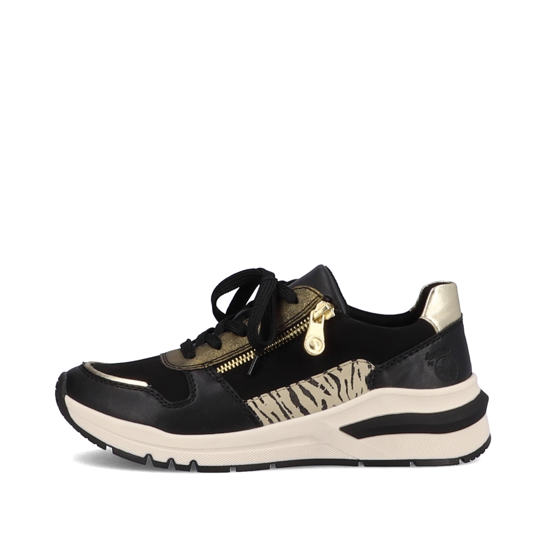 Rieker Damen Sneaker by Rieker urbanschwarz-cremeweiß