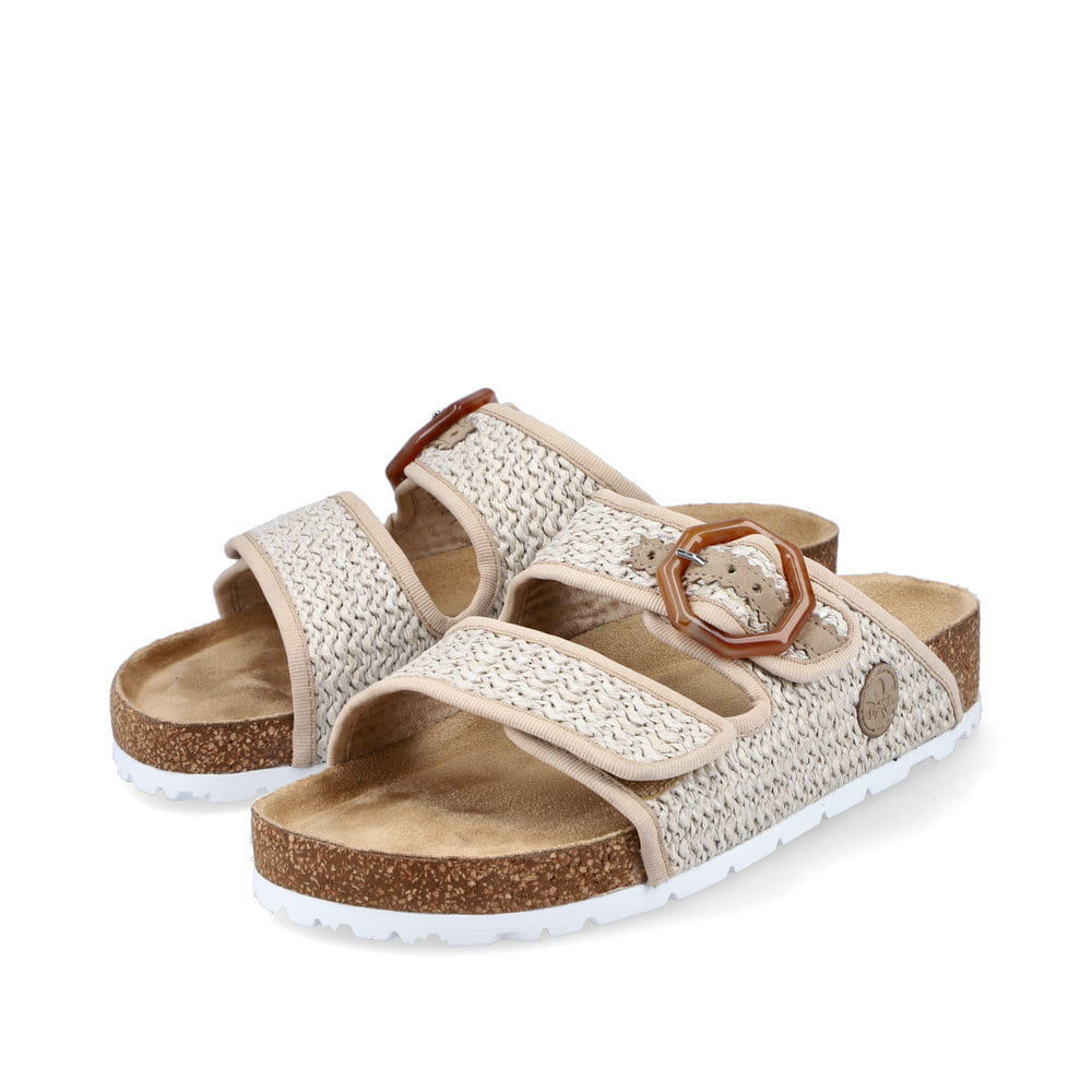 Rieker Damen Pantoletten sandbeige