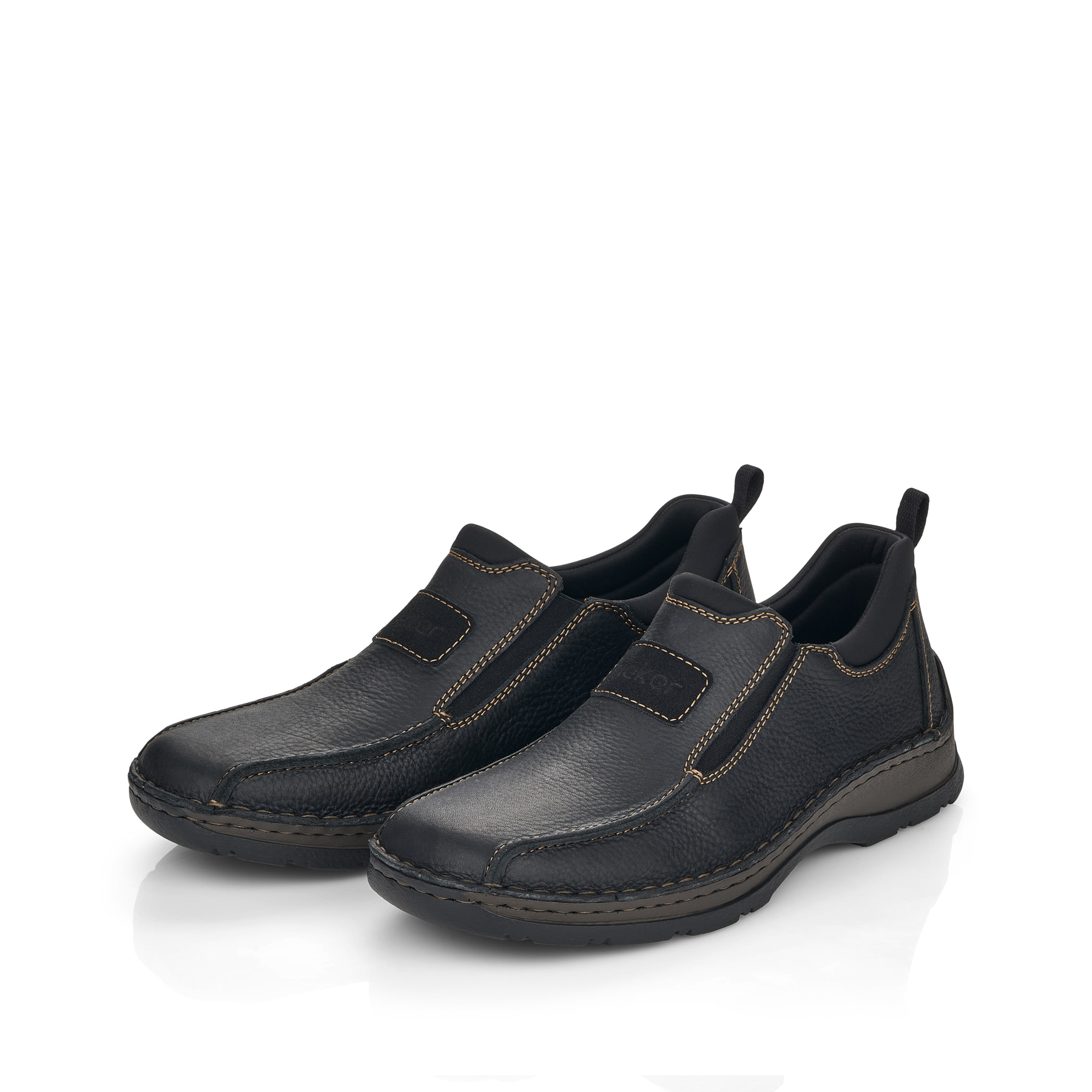 Rieker Herren Slipper graphitschwarz