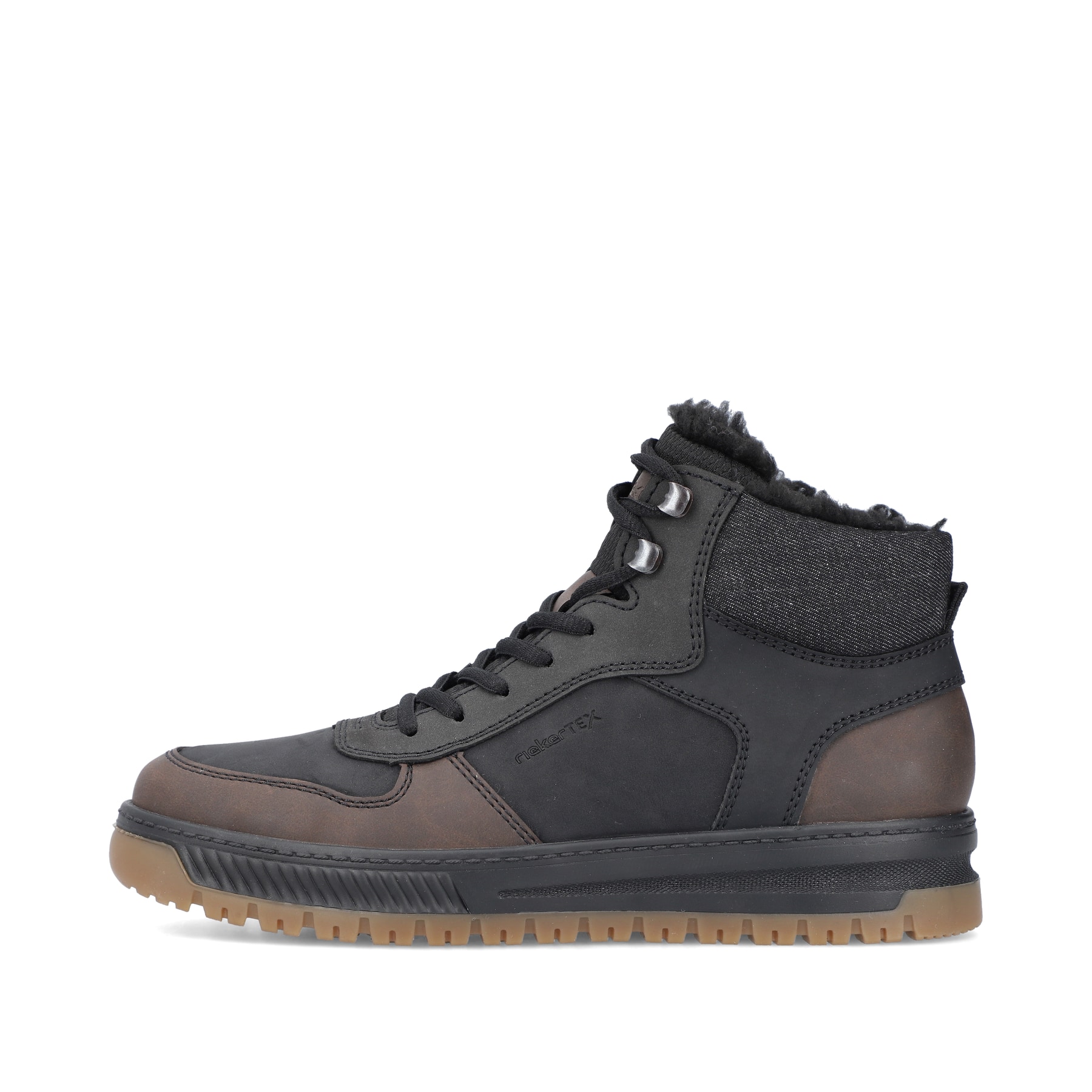 Rieker Herren Schnürstiefel asphaltschwarz
