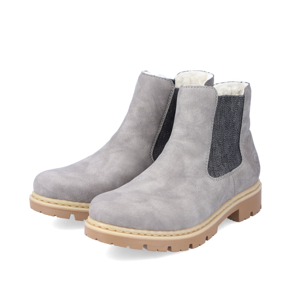Rieker Damen Chelsea Boots silbergrau