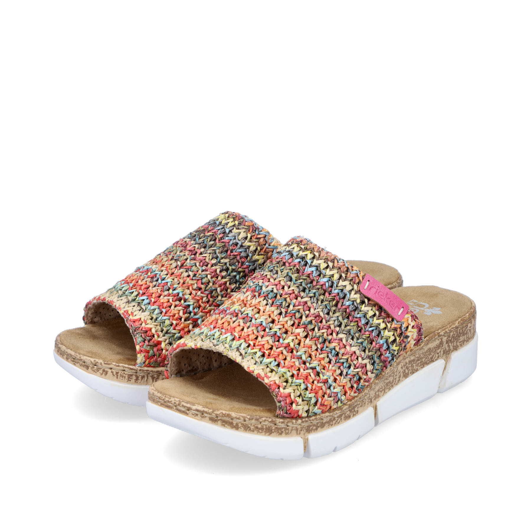 Rieker Damen Pantoletten multi-hellbraun
