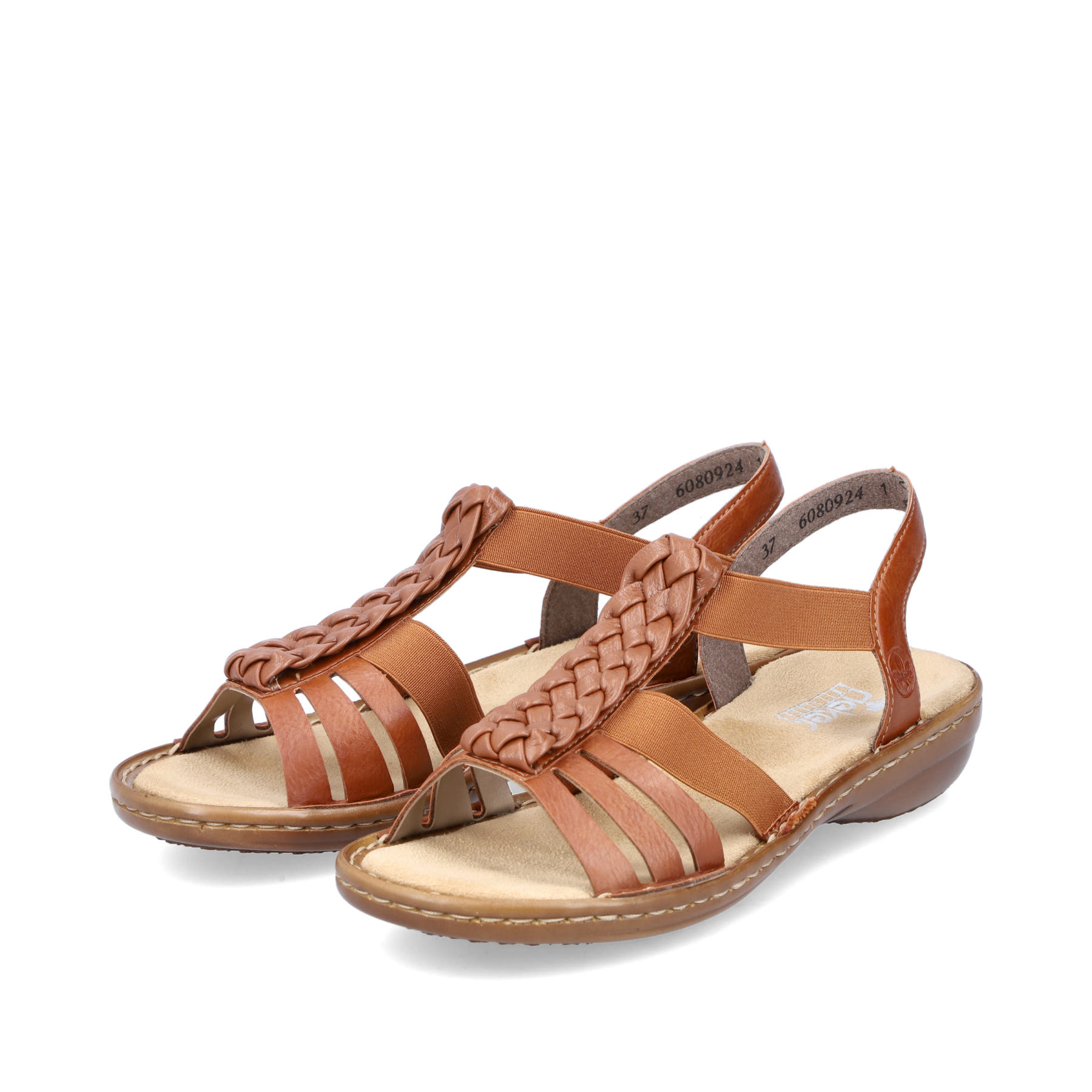 Rieker Damen Riemchensandalen karamellbraun