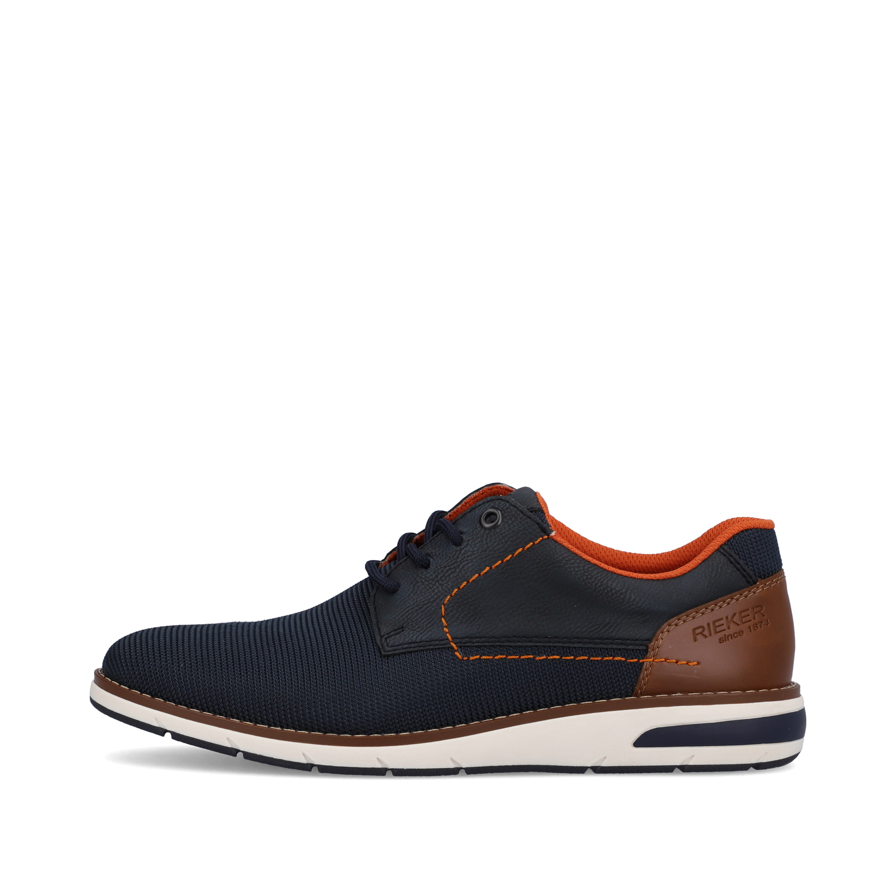 Rieker Herren Schnürschuhe marineblau-orange