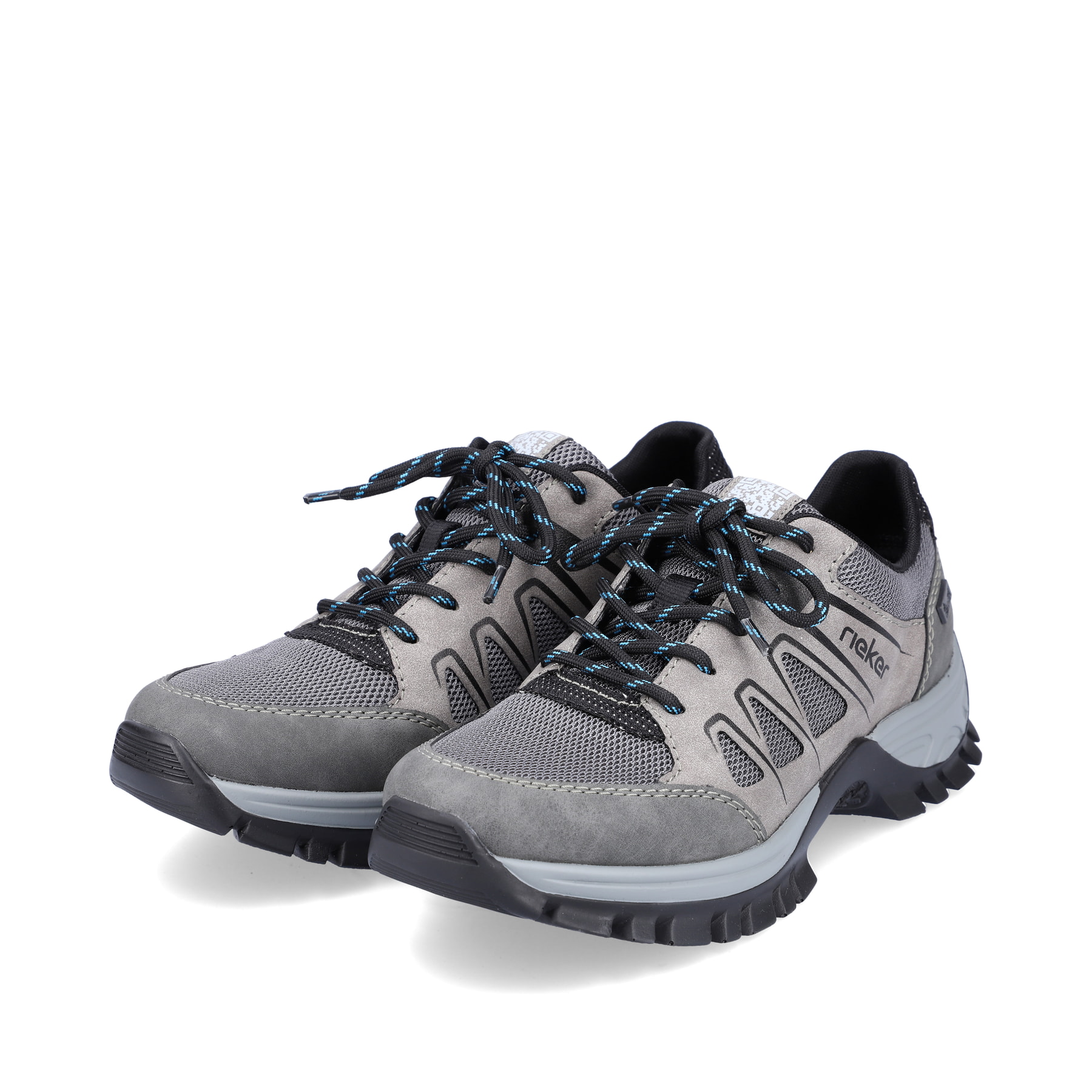 Rieker Damen Schnürschuhe stahlgrau
