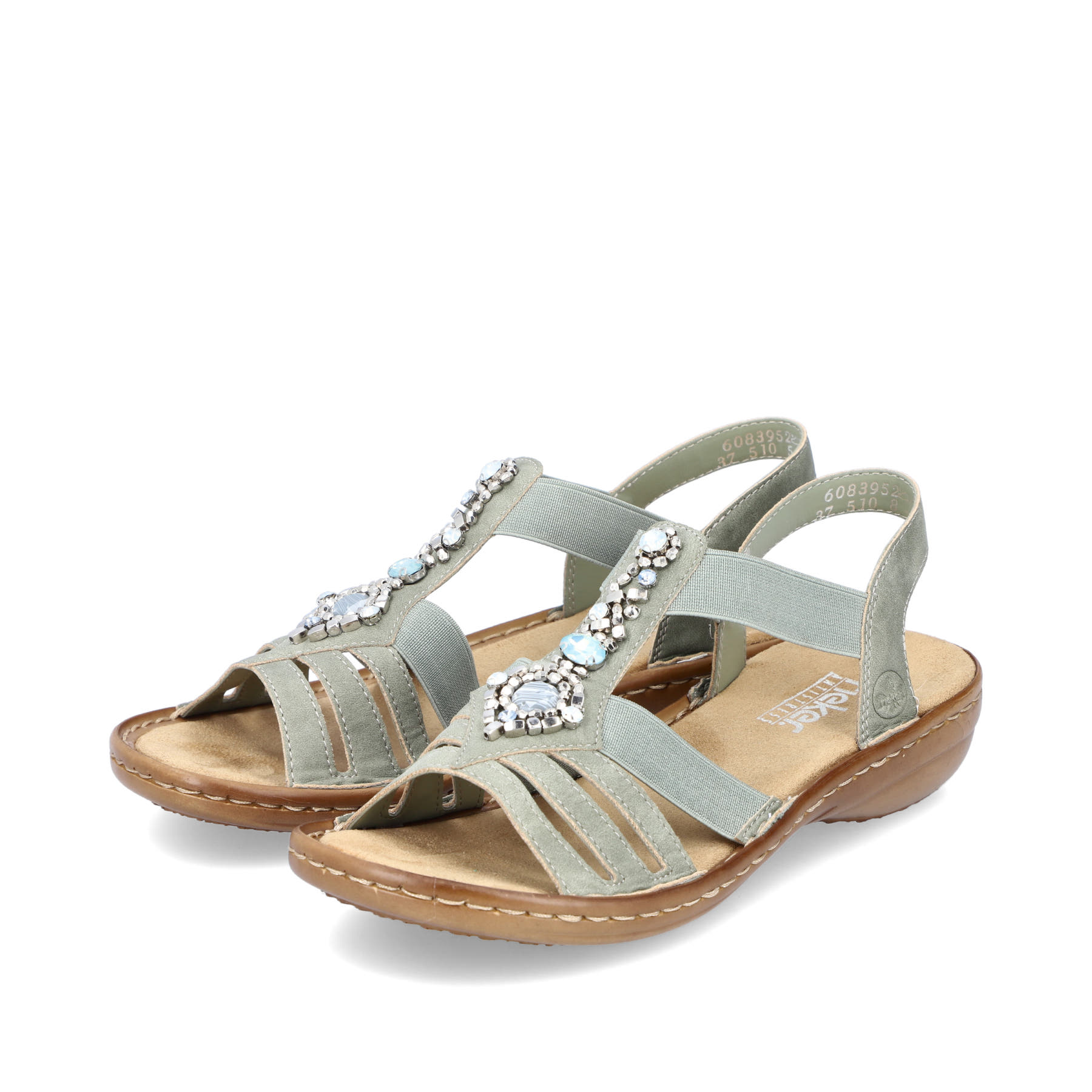 Rieker Damen Riemchensandalen mintgrün