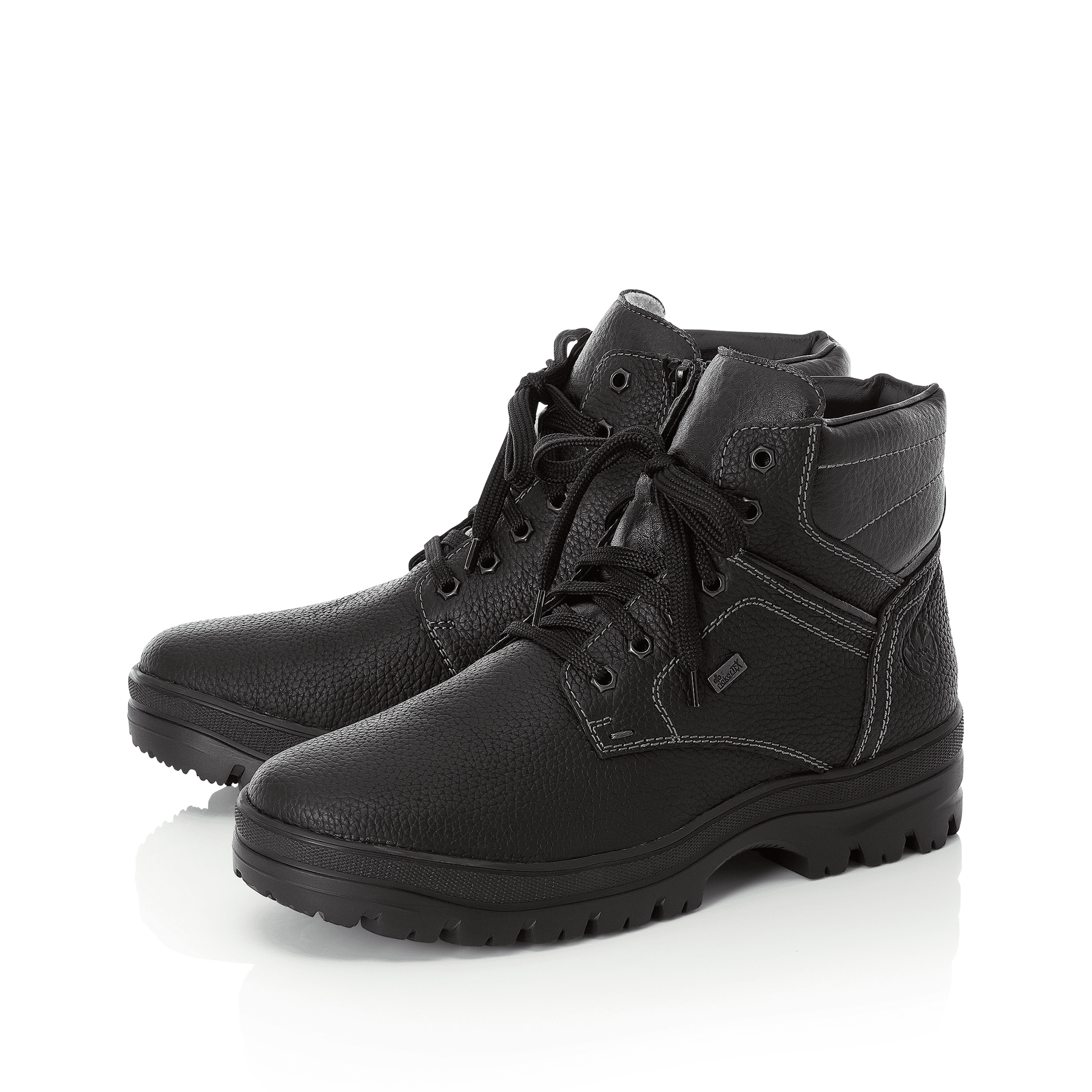 Rieker Herren Schnürstiefel tiefschwarz
