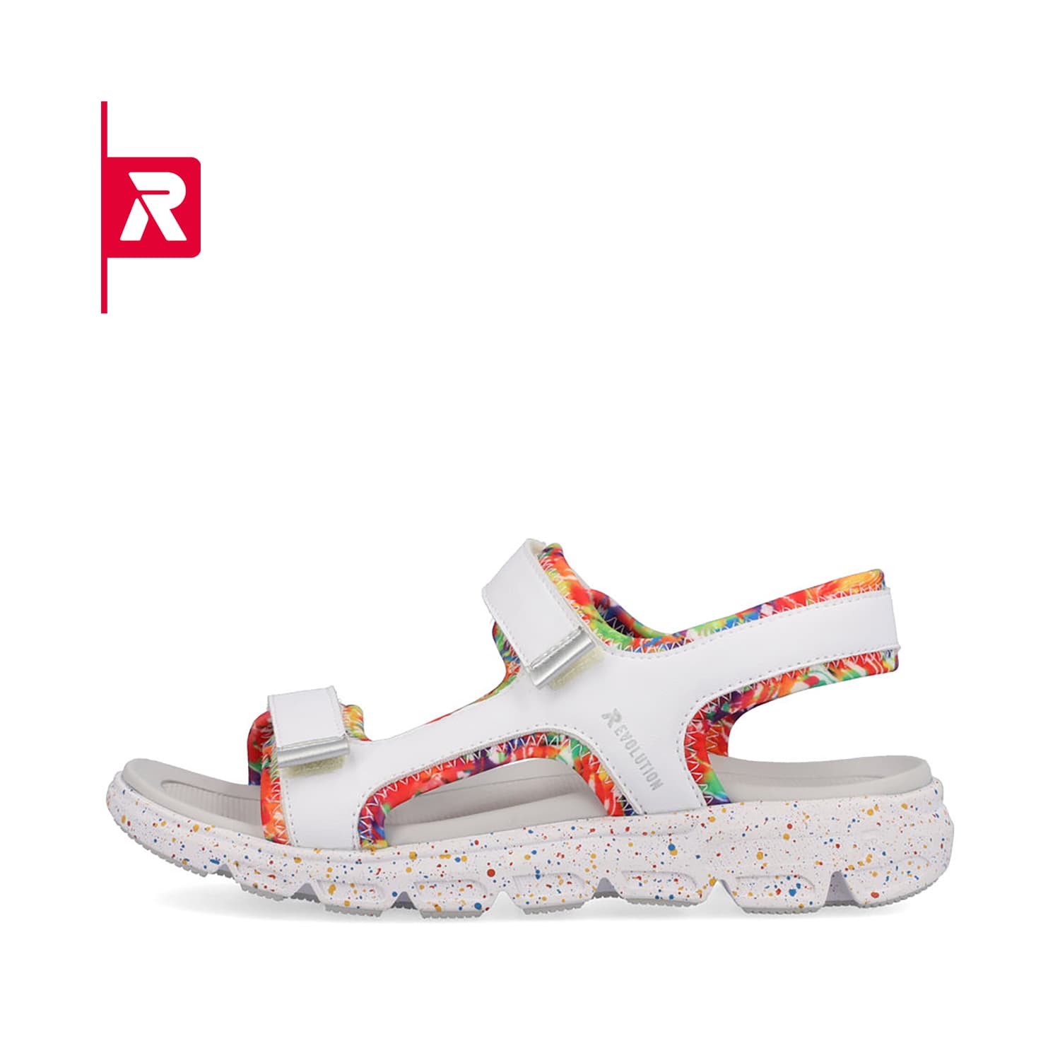 Rieker EVOLUTION Damen Trekkingsandalen swan-white rainbow