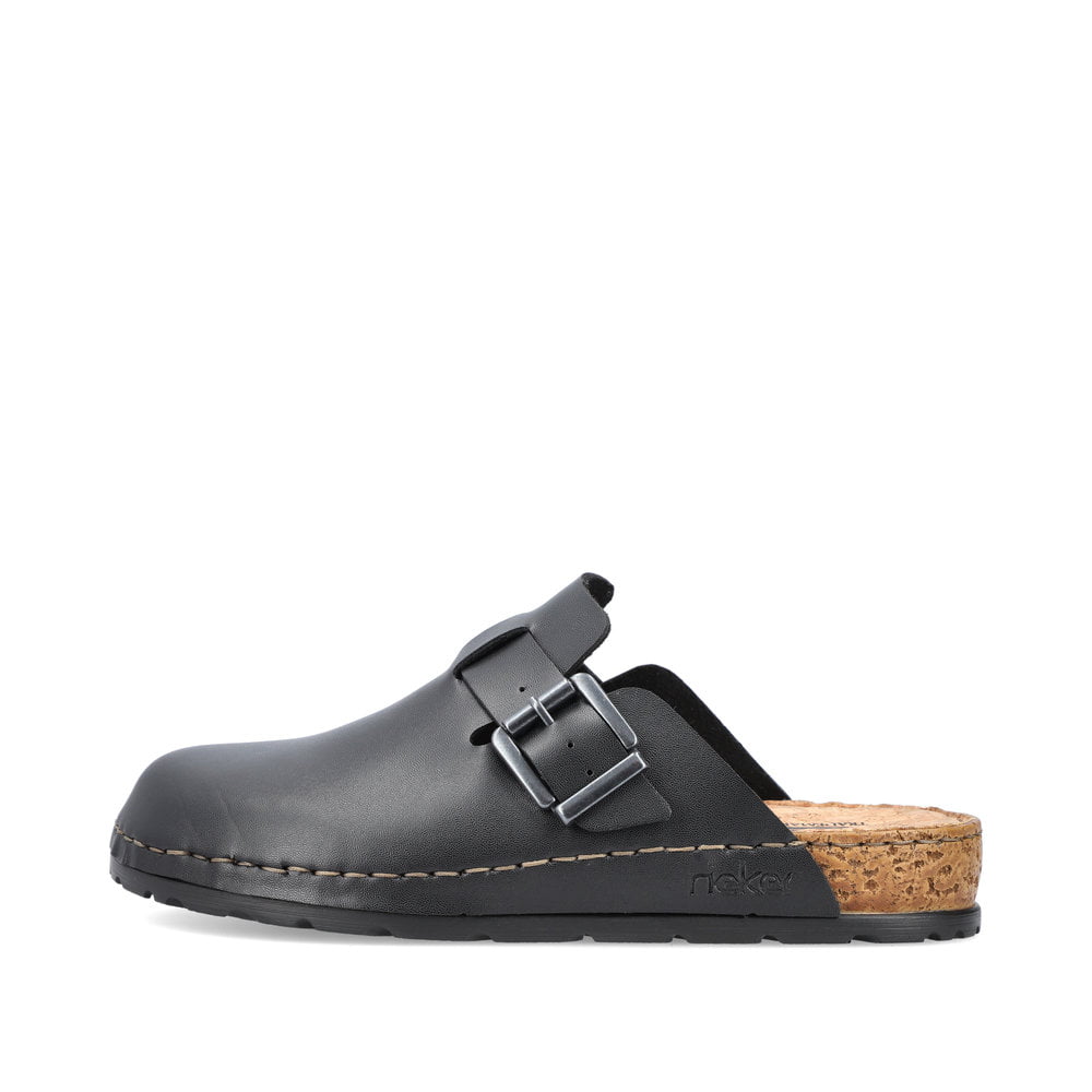 Rieker Herren Clogs glanzschwarz