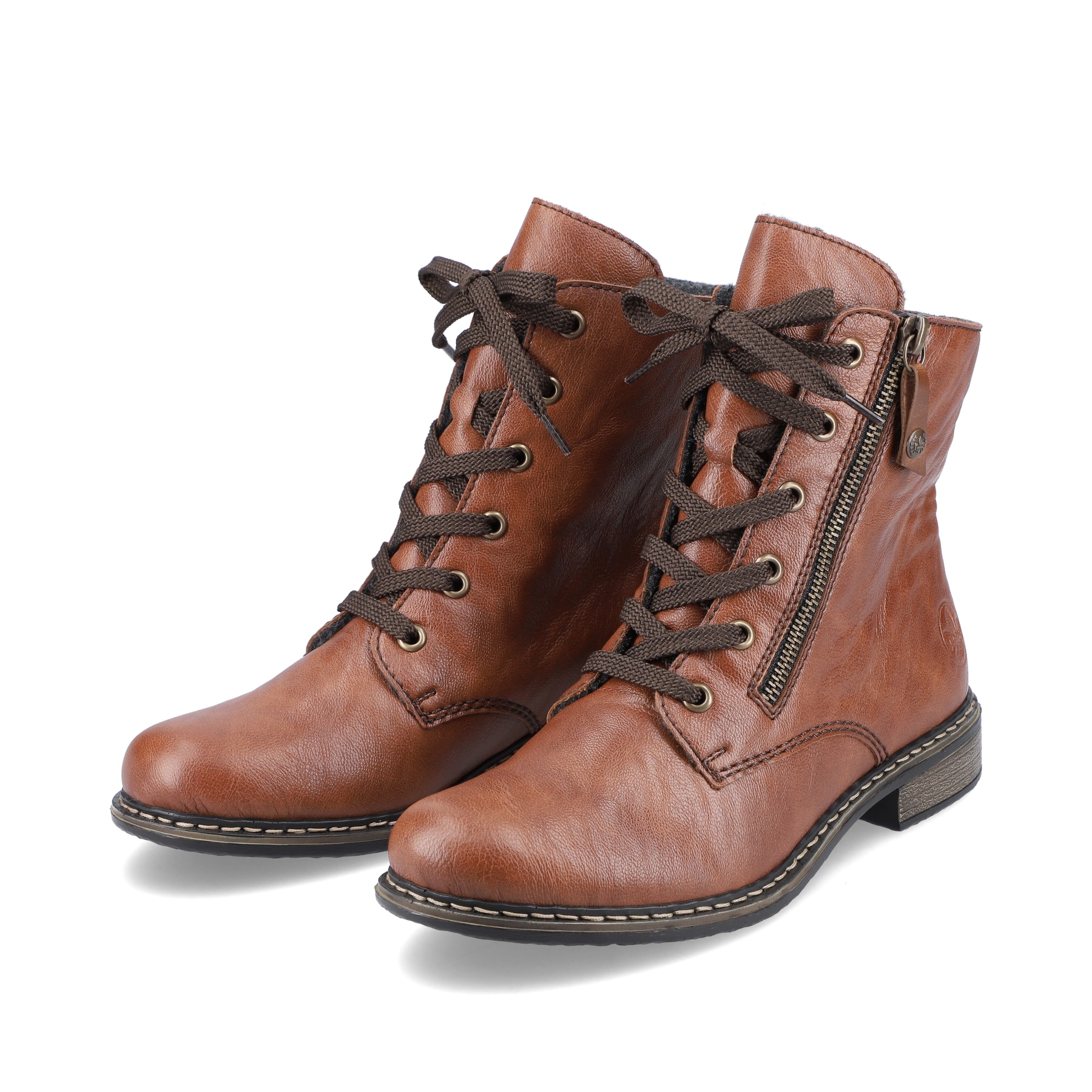 Rieker Damen Schnürstiefel kastanienbraun
