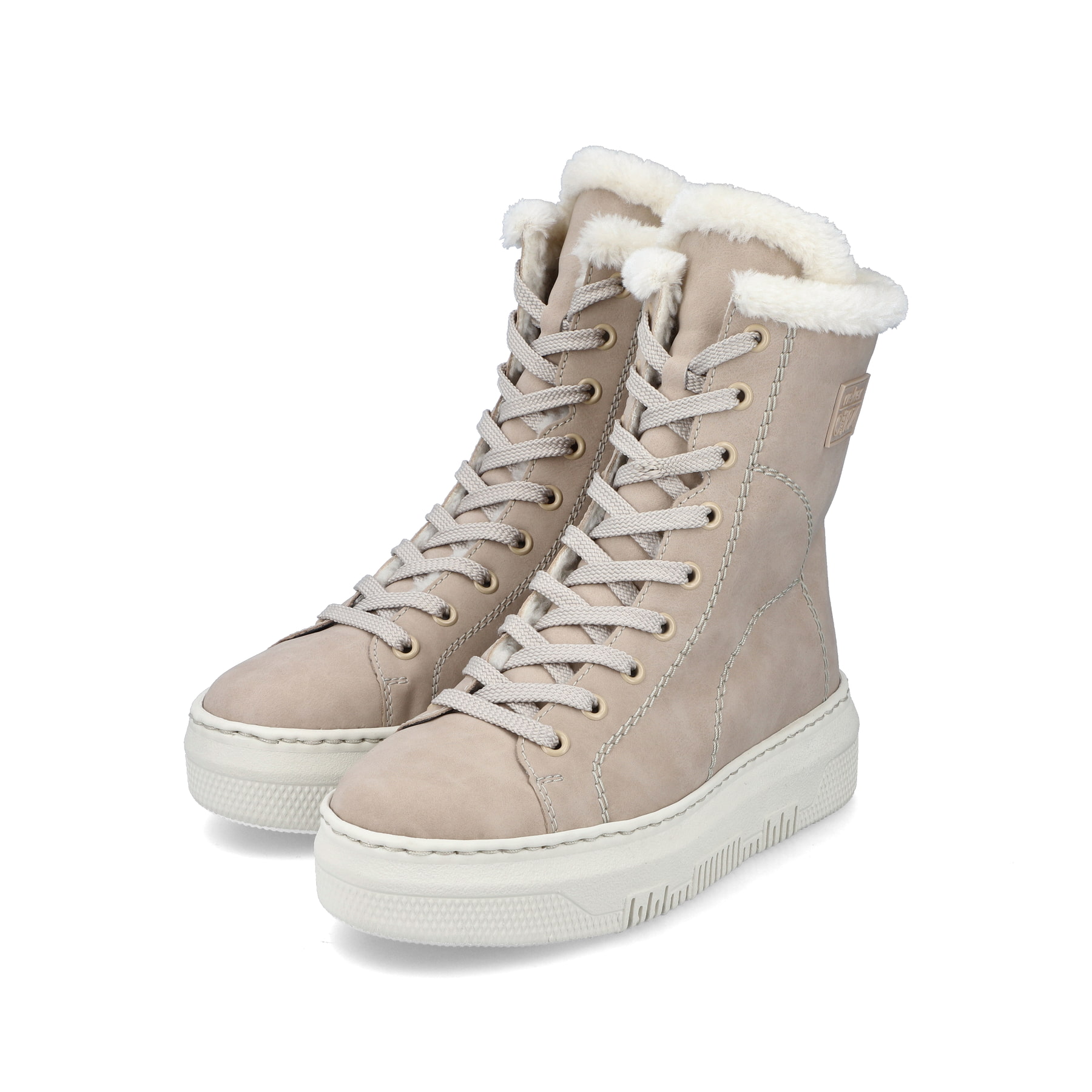 Rieker Damen Schnürstiefel champagner