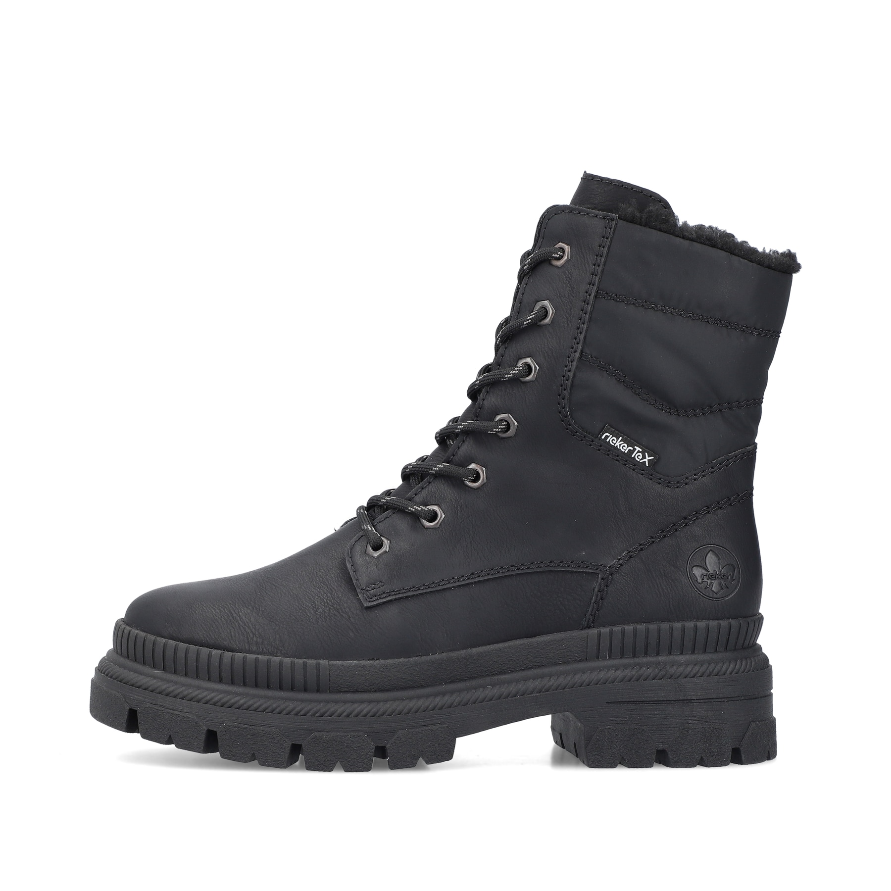 Rieker Damen Schnürstiefel nachtschwarz