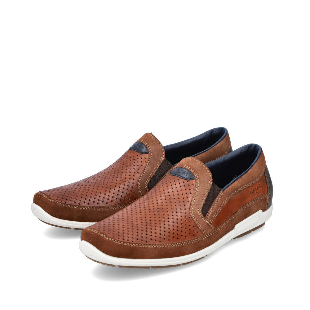 Rieker Herren Slipper karamellbraun