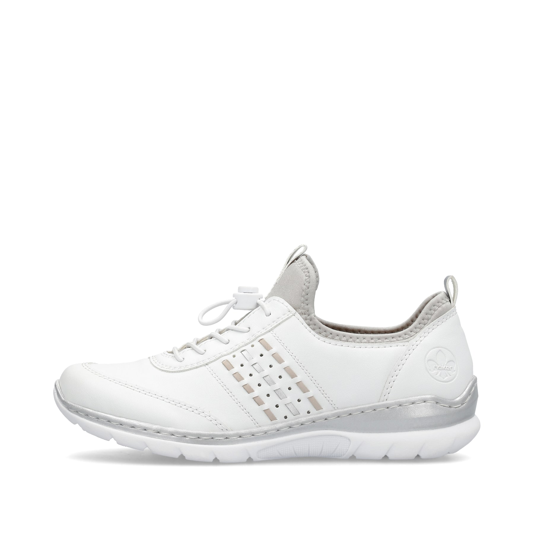 Rieker Damen Slipper schwanenweiss