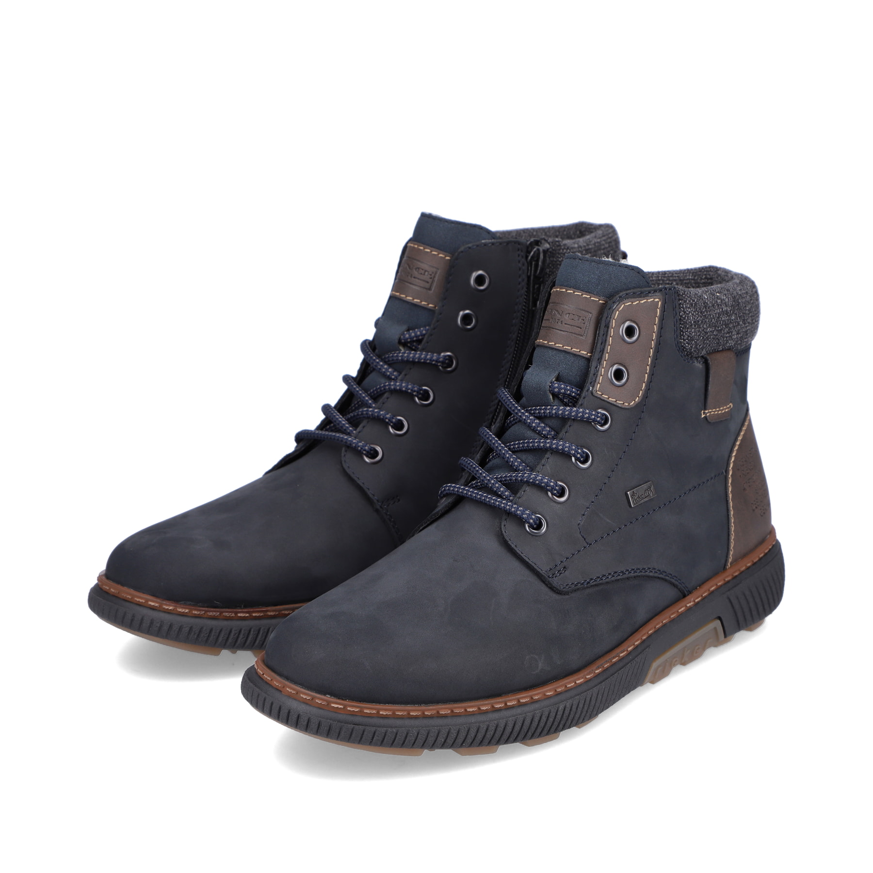 Rieker Herren Schnürstiefel marineblau