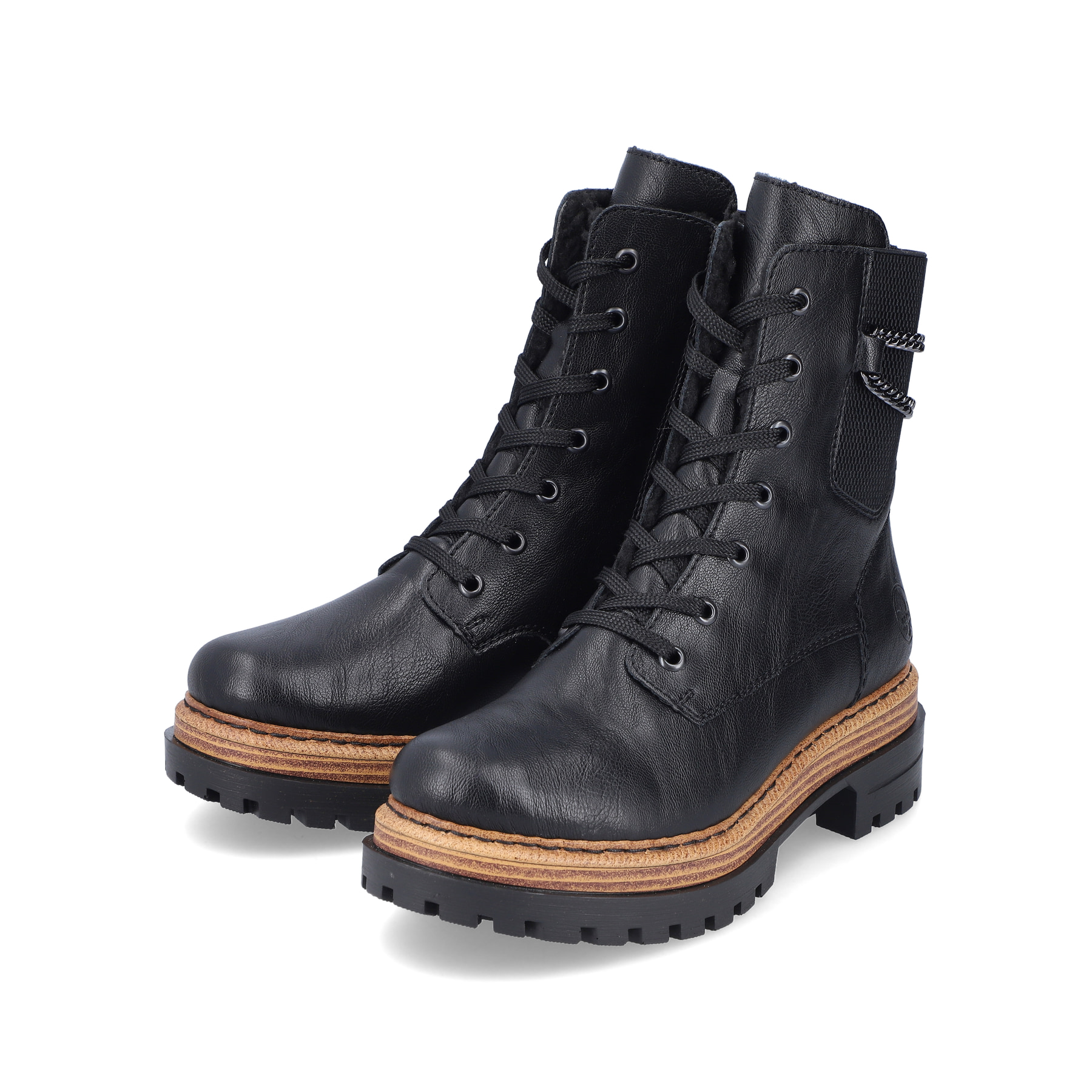Rieker Damen Biker Boots asphaltschwarz