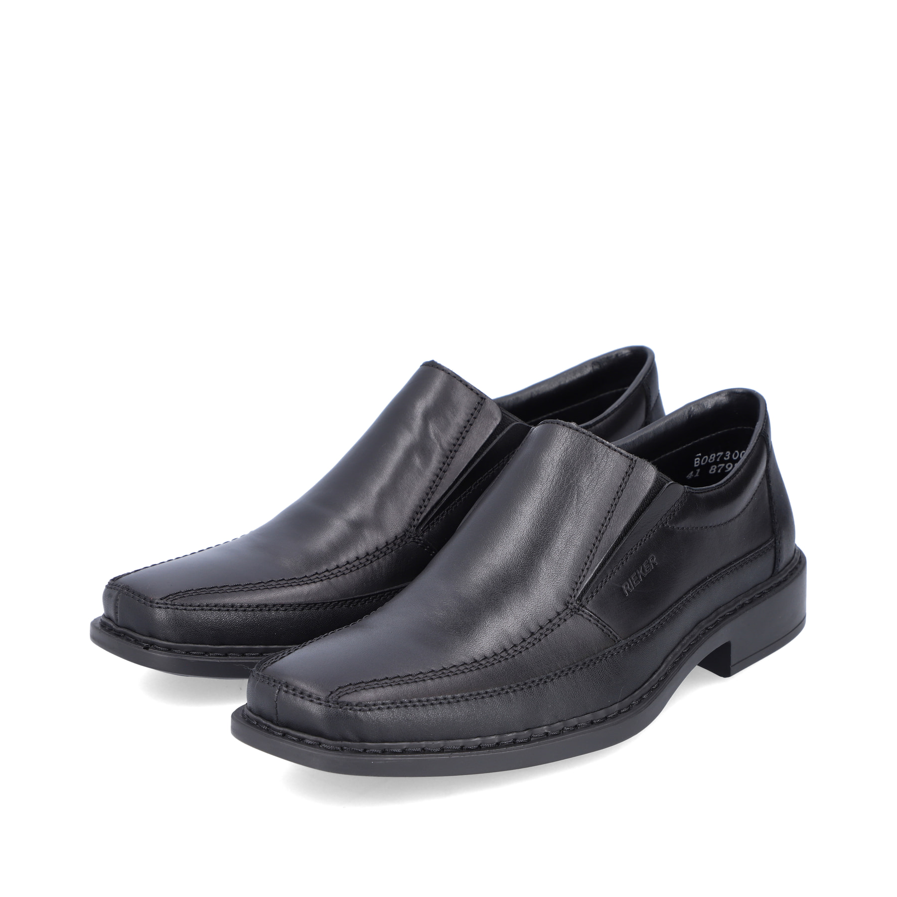Rieker Herren Slipper glanzschwarz