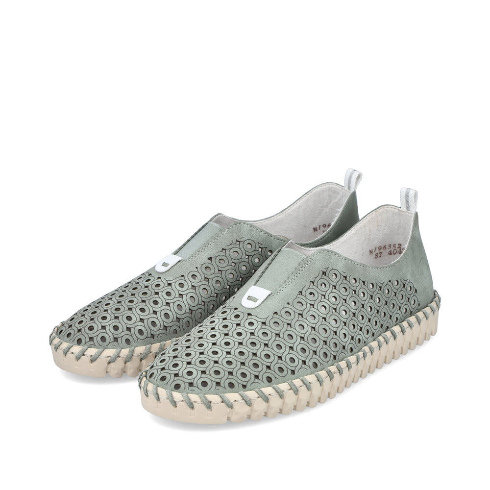 Rieker Damen Slipper khakigrün