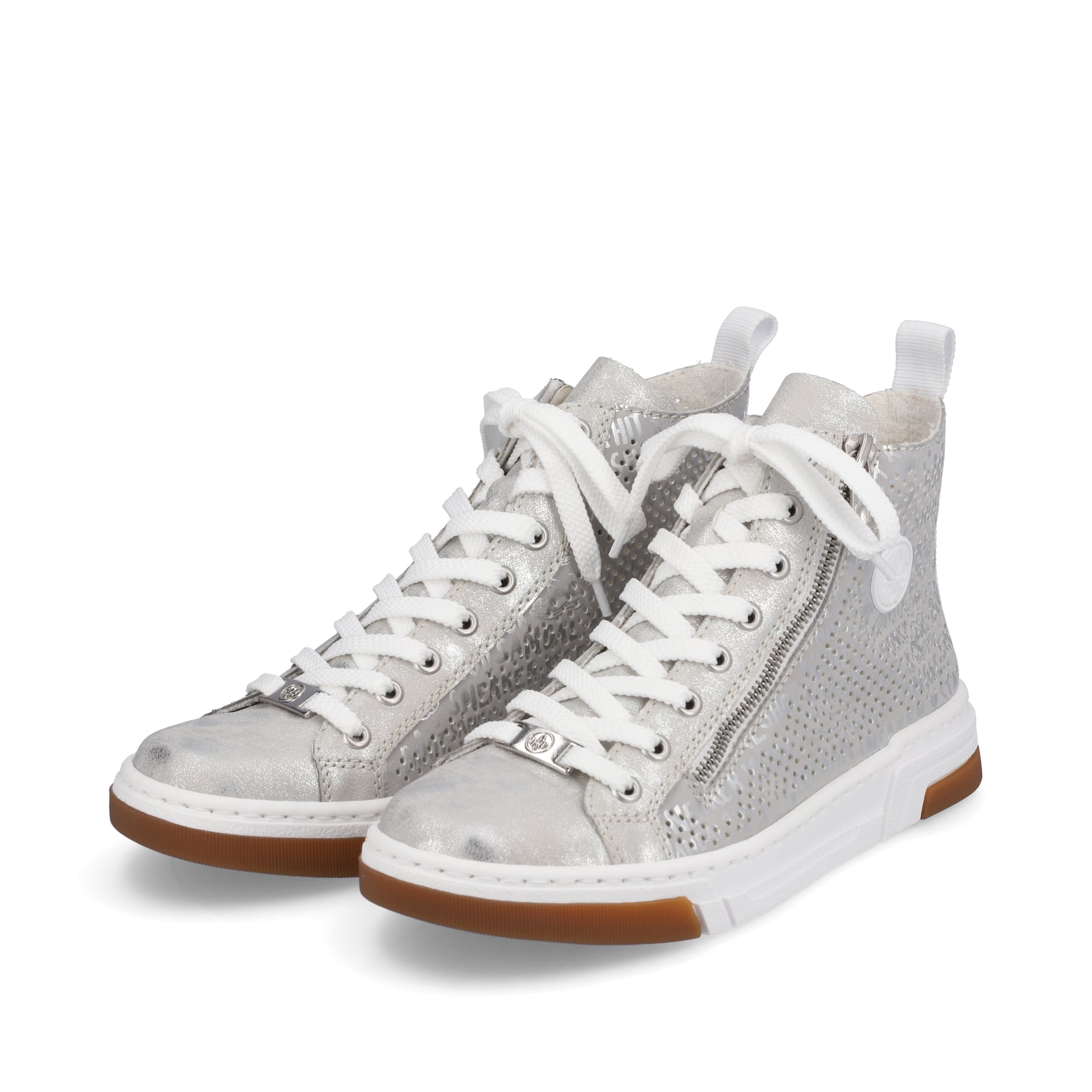 Rieker Damen Sneaker silbergrau