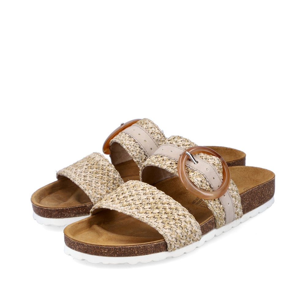 Rieker Damen Pantoletten sandbeige