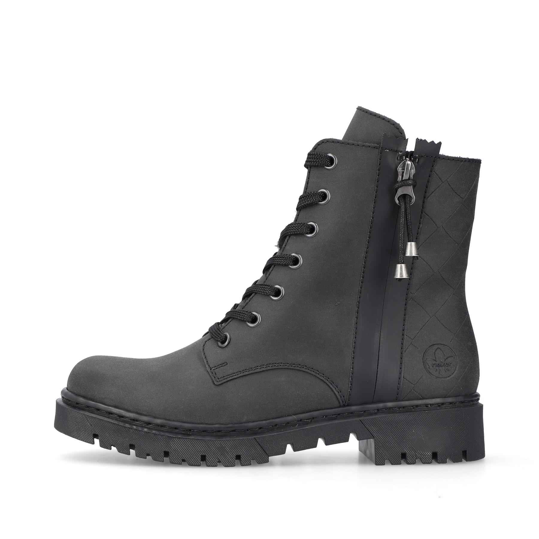 Rieker Damen Biker Boots tiefschwarz