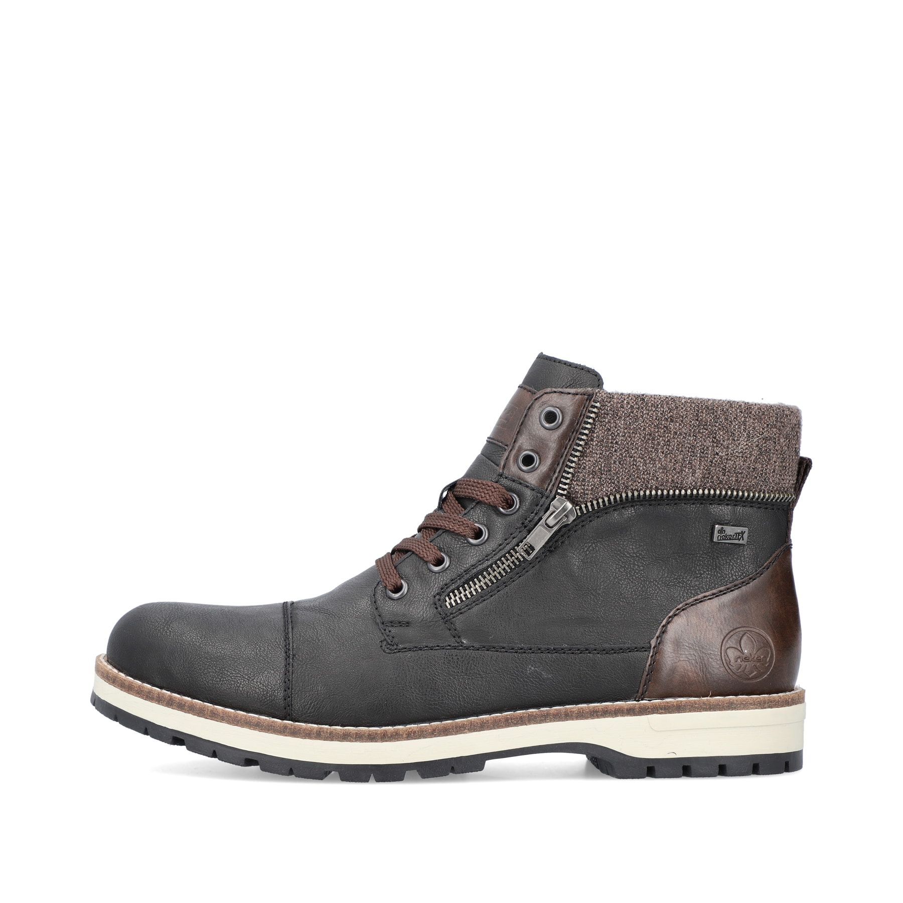 Rieker Herren Schnürstiefel nachtschwarz