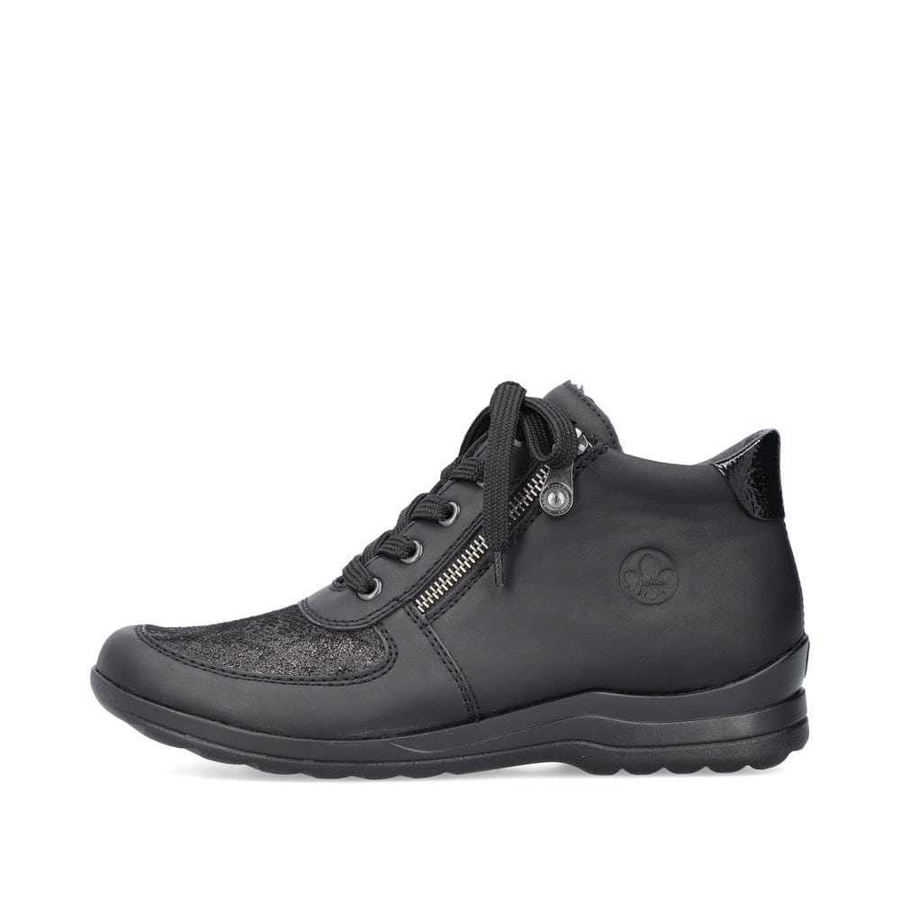 Rieker Damen Schnürschuhe tiefschwarz