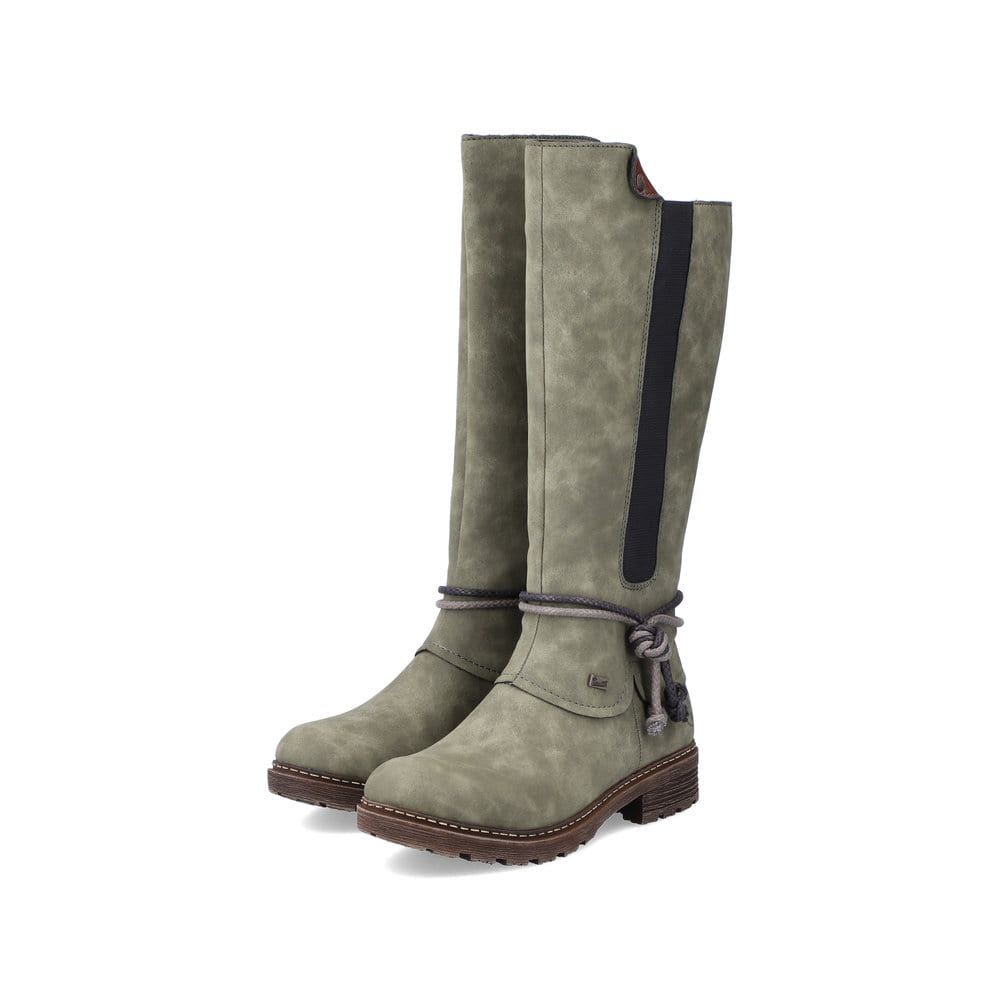 Rieker Damen Hochschaftstiefel laubgrün