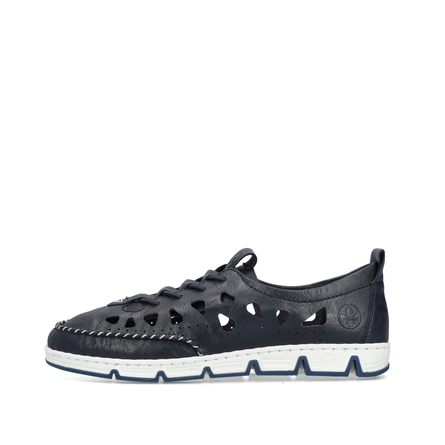 Rieker Damen Slipper stahlblau